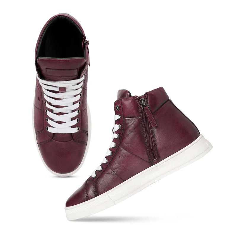 Lace-Up Leather Handcrafted Blue Sneaker