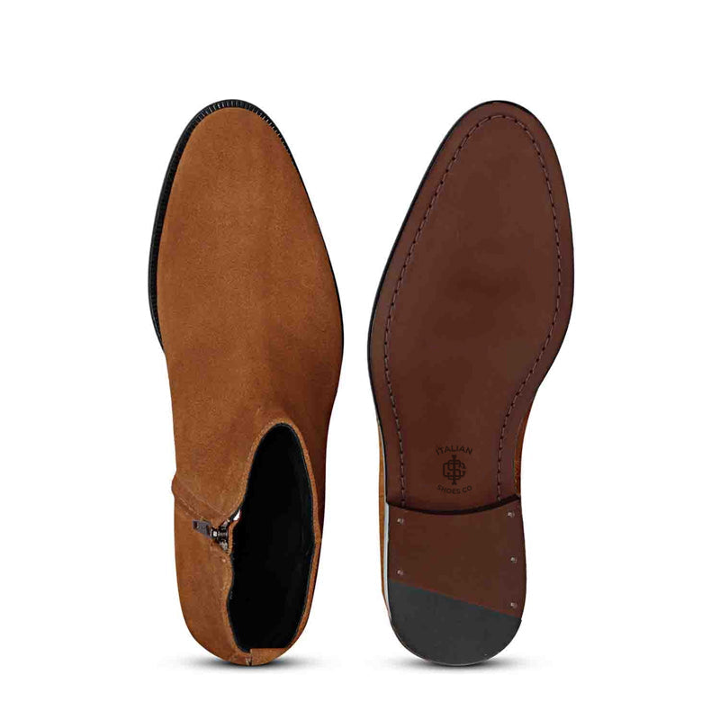 Suede Leather Mid Top Chelsea Boots