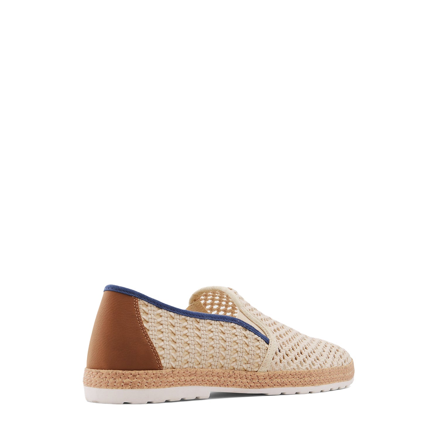 Beige Braided Thread Designer Loafers