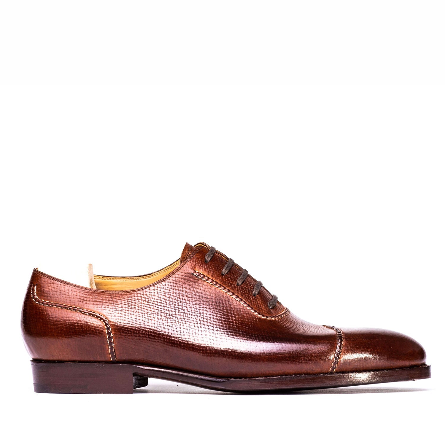 Classic Cap Toe Shiny Leather Oxford Shoe