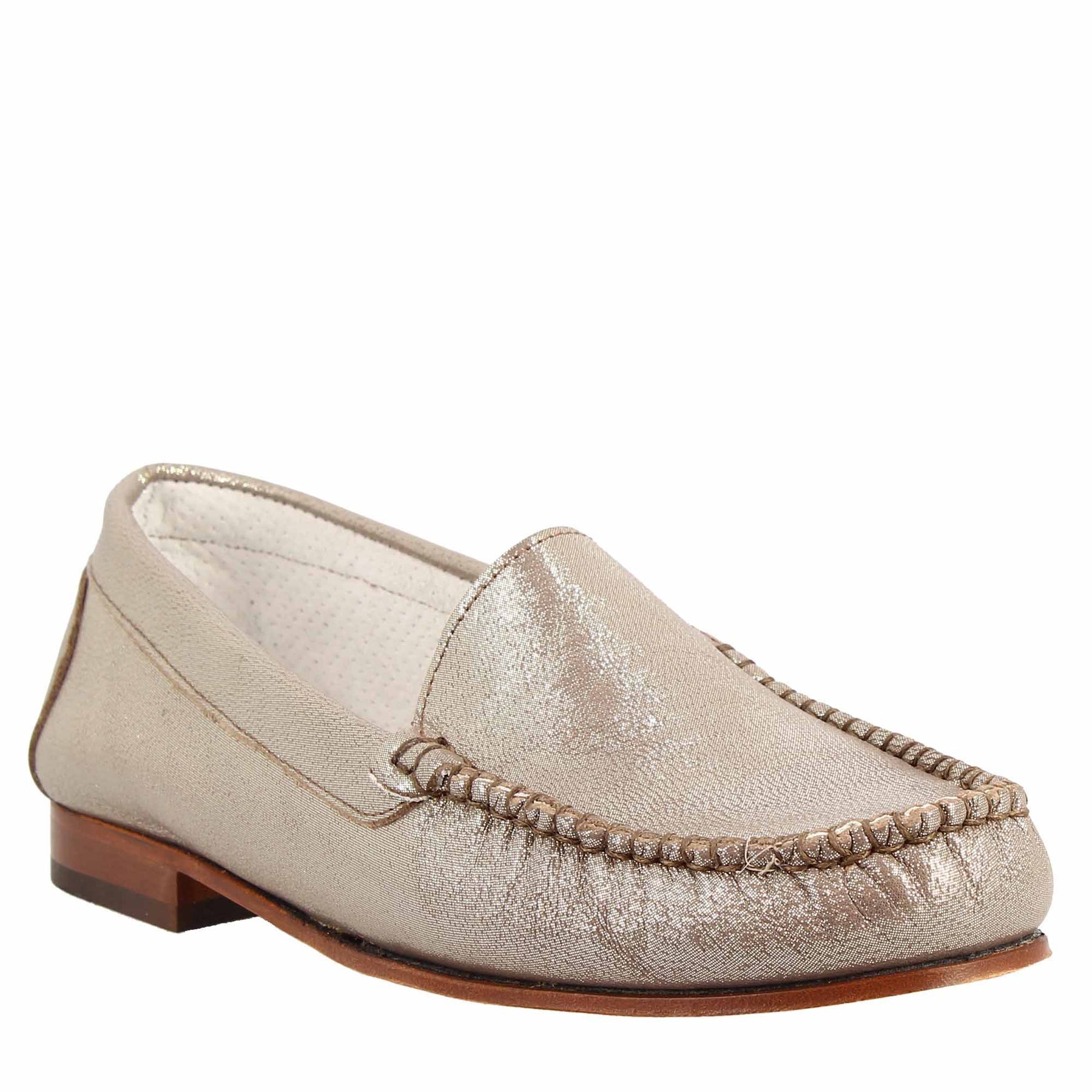 Platinum Leather Women's Loafers