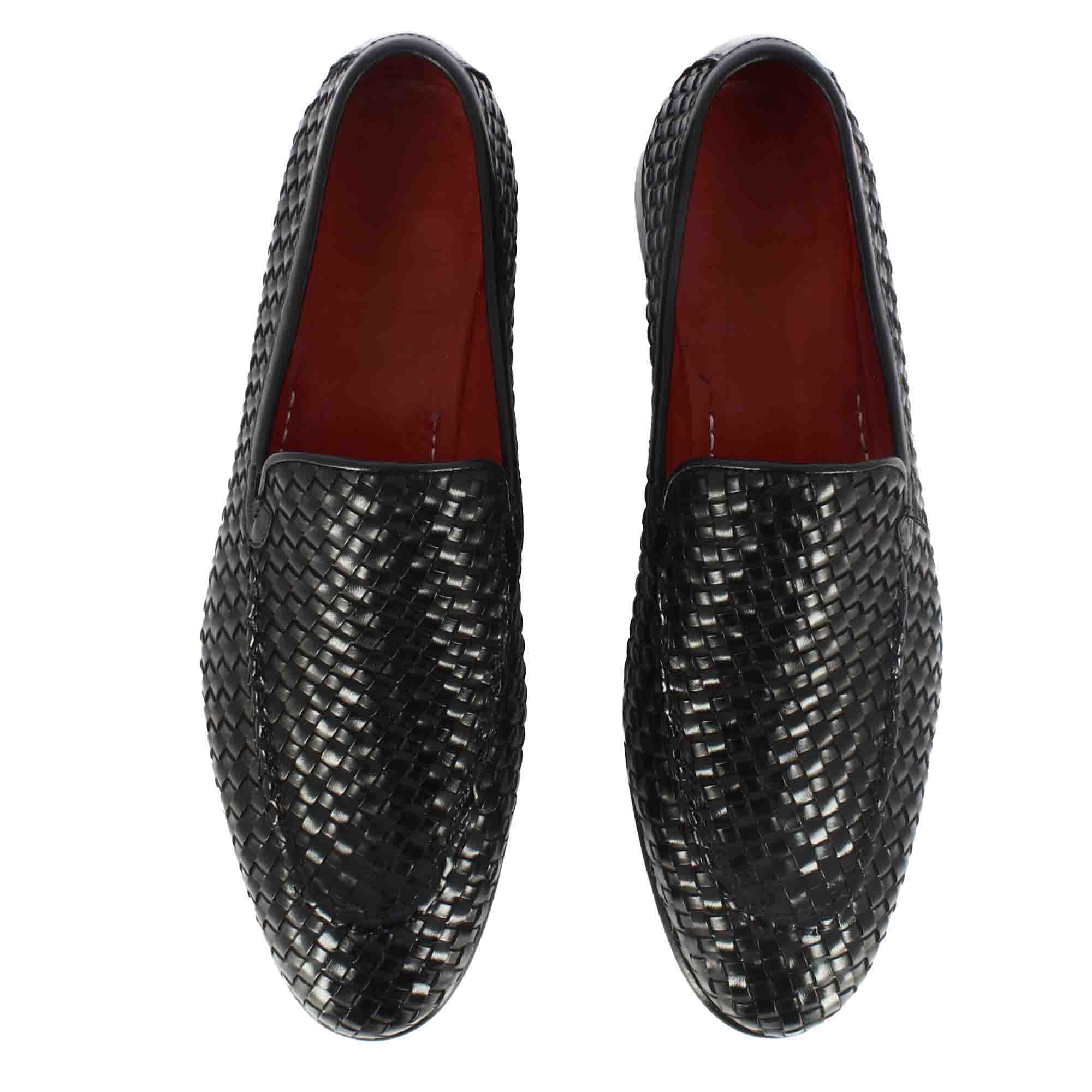 Classic Woven Leather Moccasin
