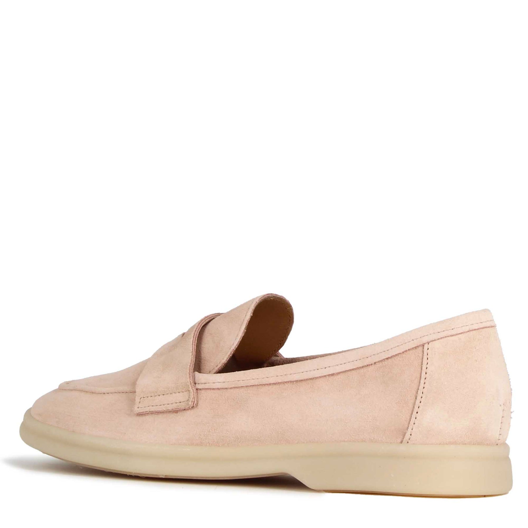Classic Women's Moccasin in Pink Suede