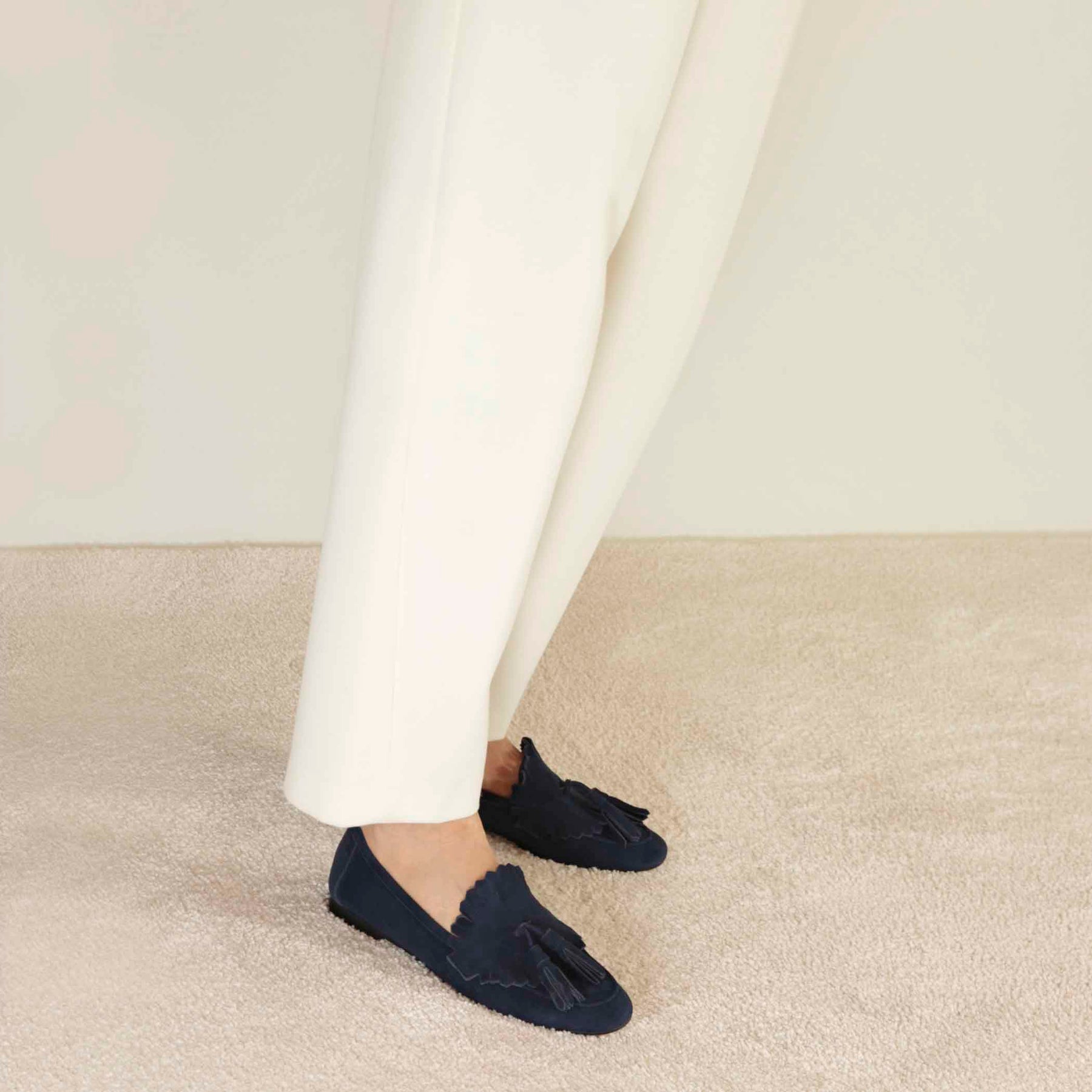 Suede Blue Women's Moccasin
