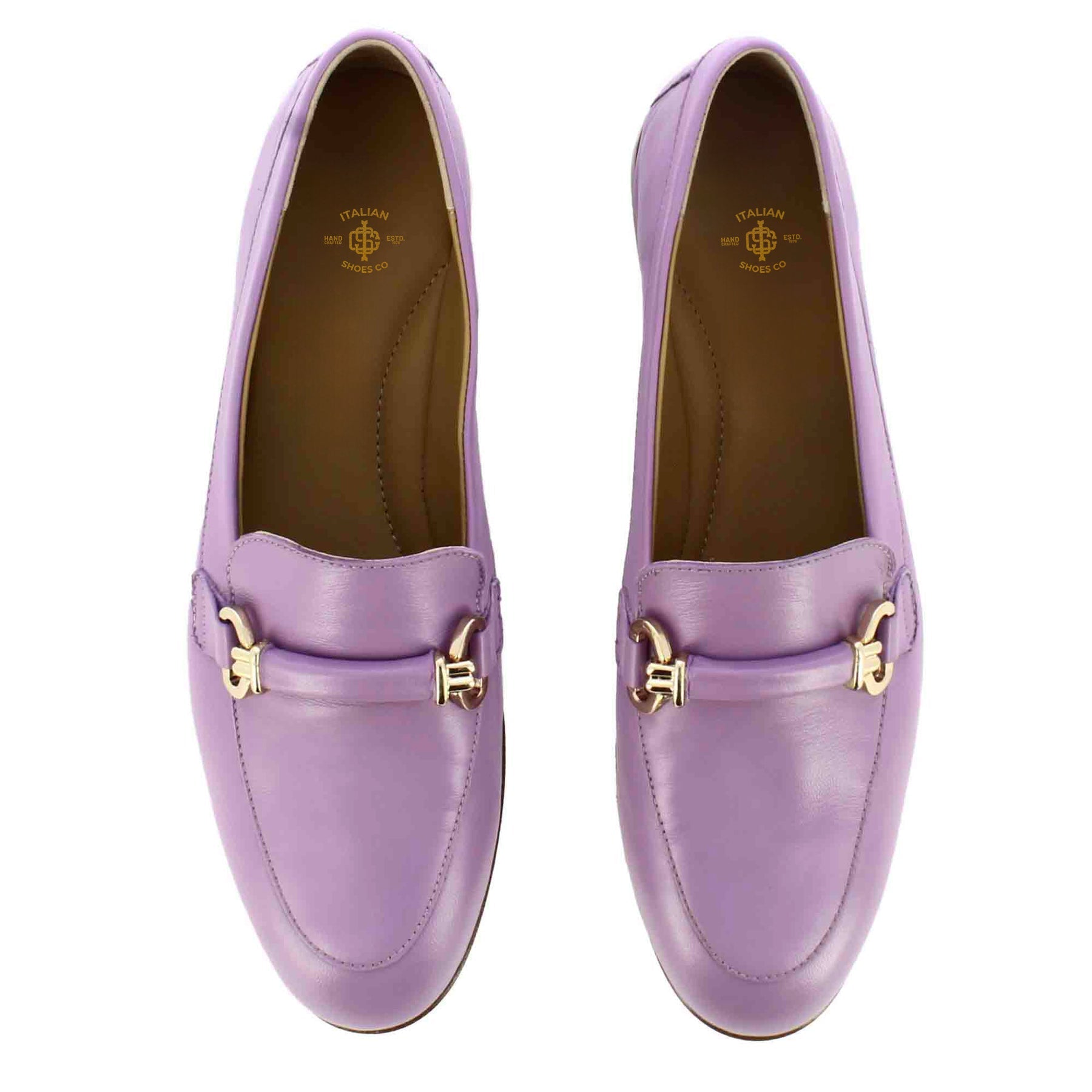 Women's Moccasin in Purple Leather