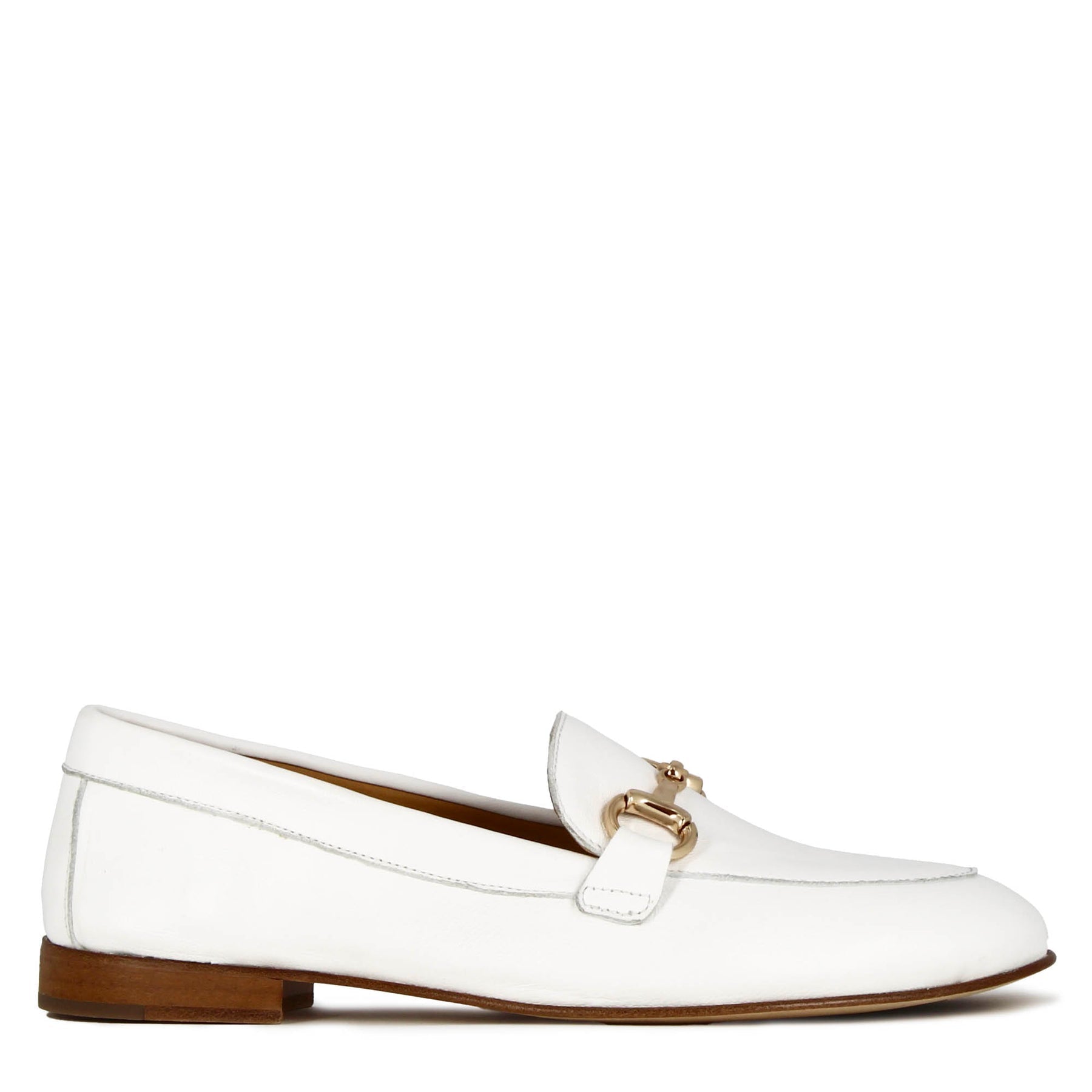 White Leather Women's Moccasin
