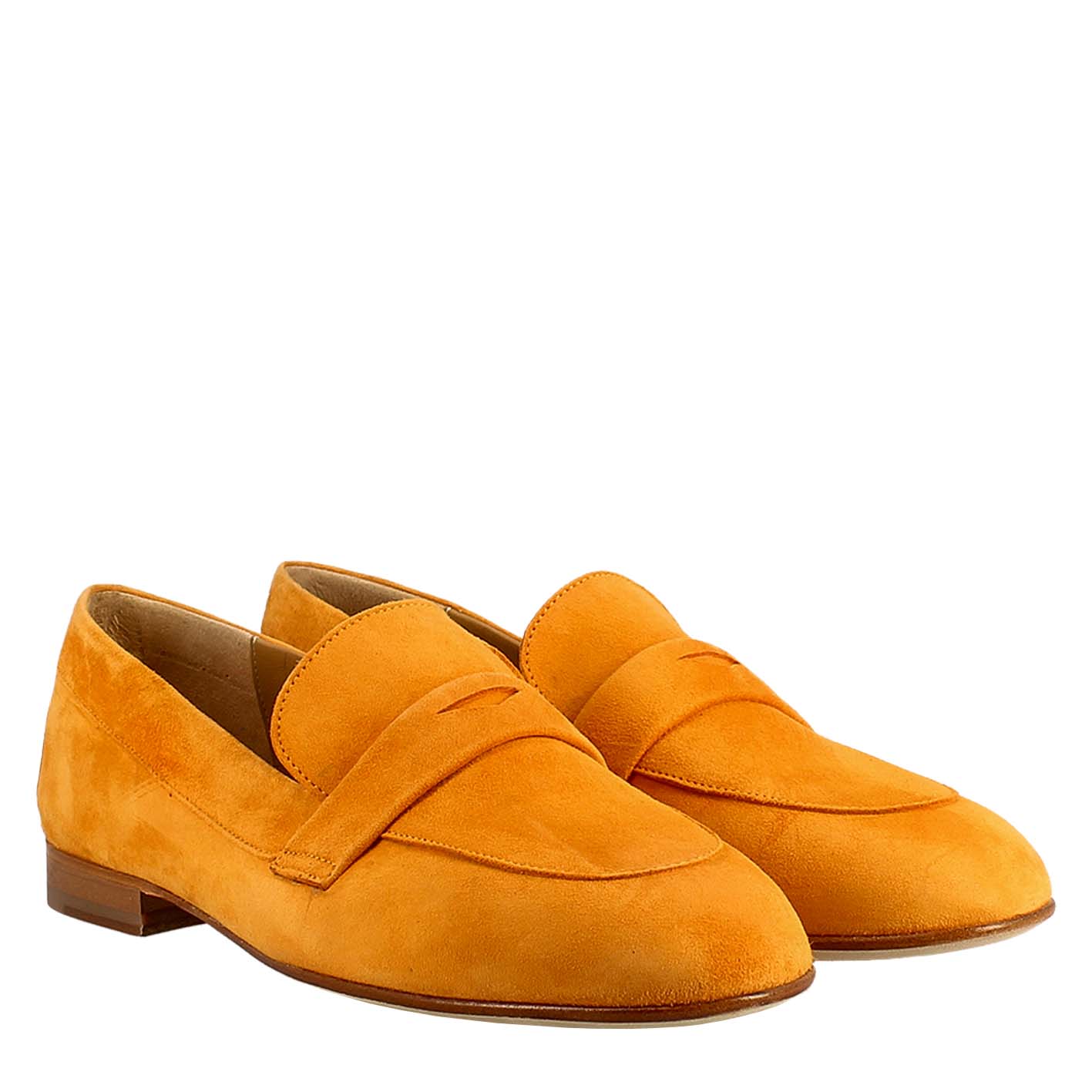 Orange Suede Women's Moccasin