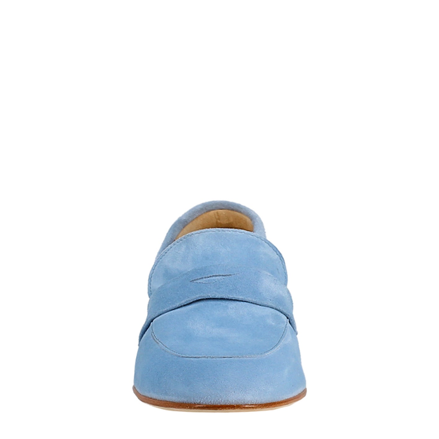 Light Blue Suede Women's Bag Moccasin