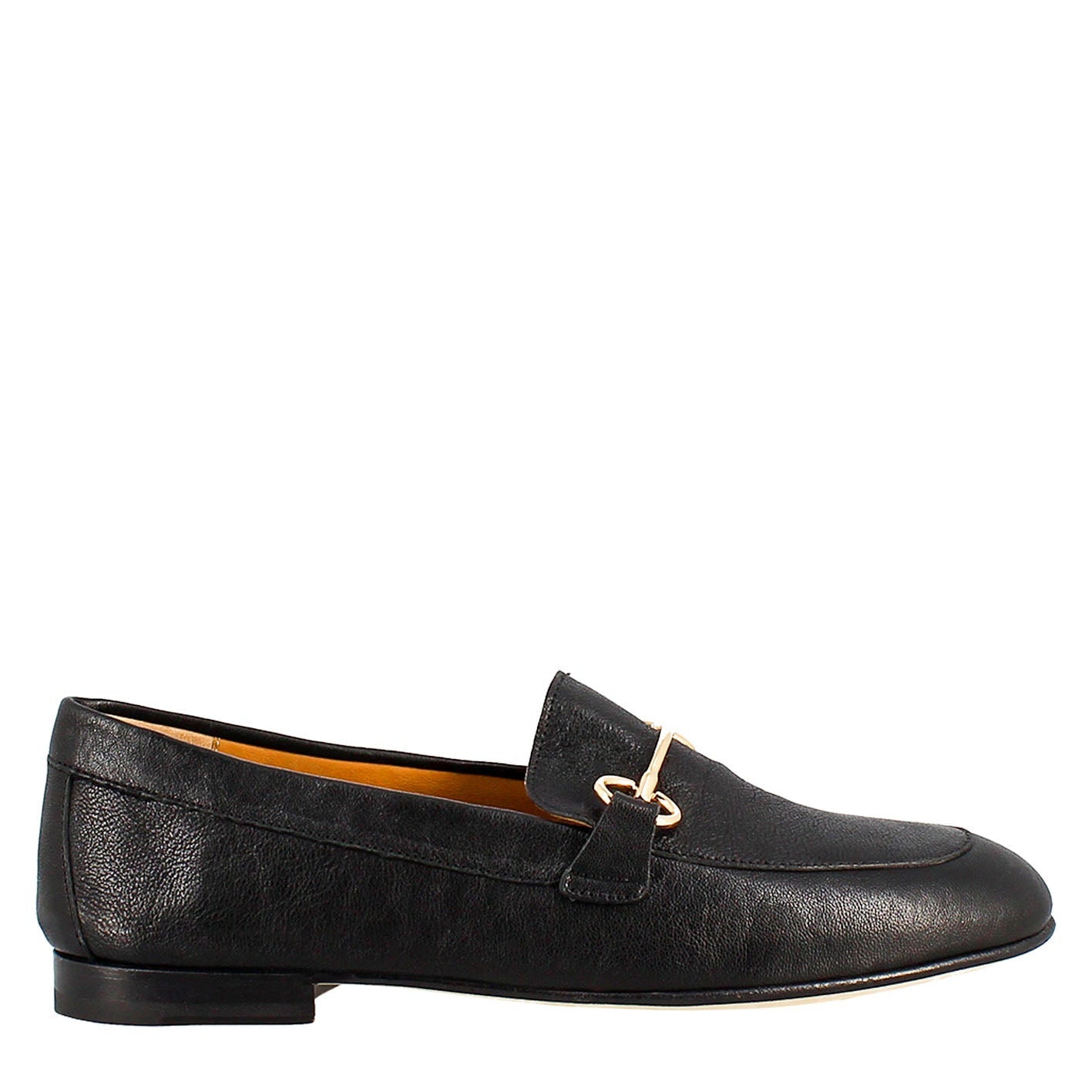 Women's Moccasin in Black Leather