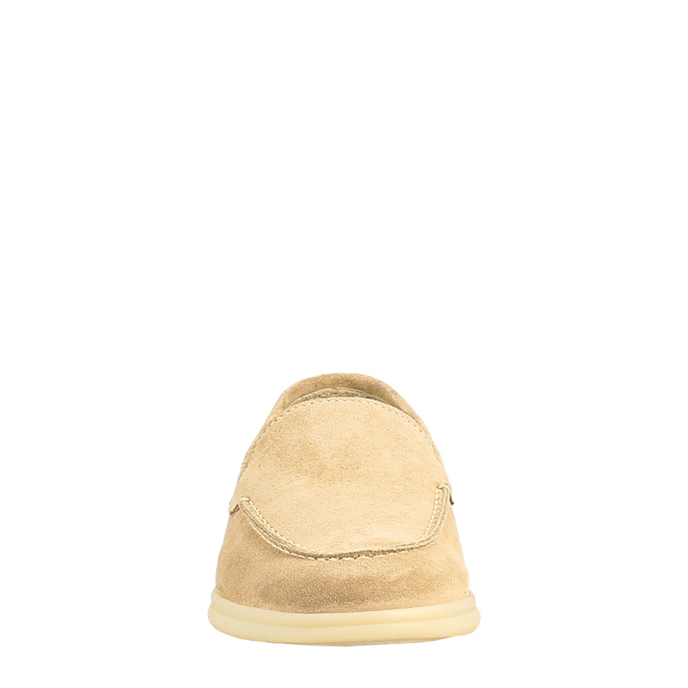 Women's Flexible Moccasin in Nude Suede