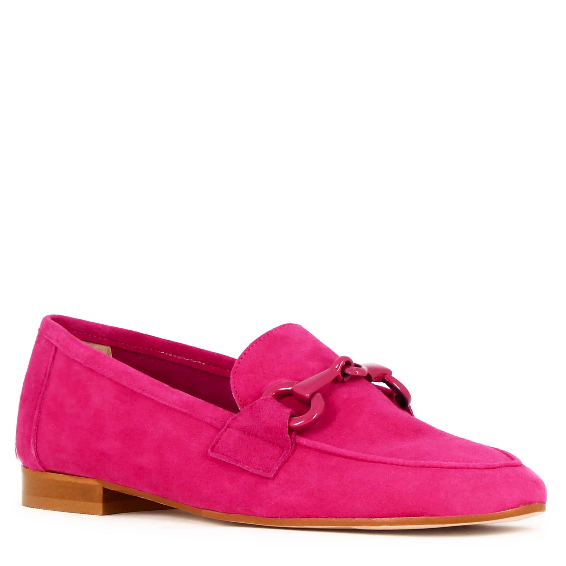 Women's Moccasin in Fuchsia Suede
