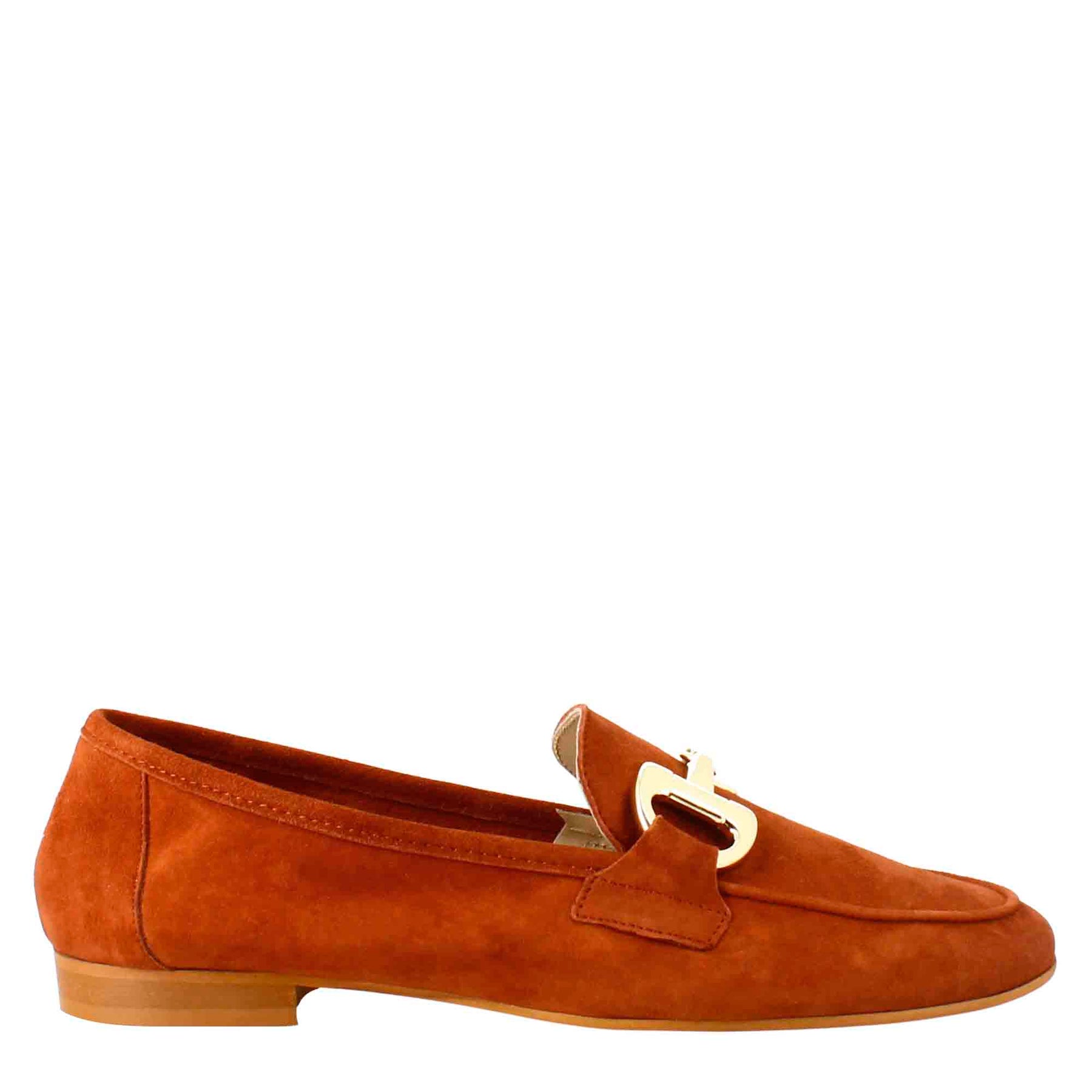Women's Moccasin in Brown Suede