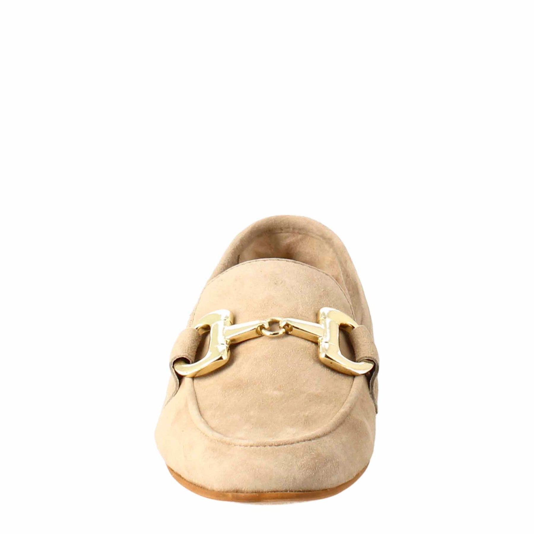 Women's Moccasin in Taupe Suede
