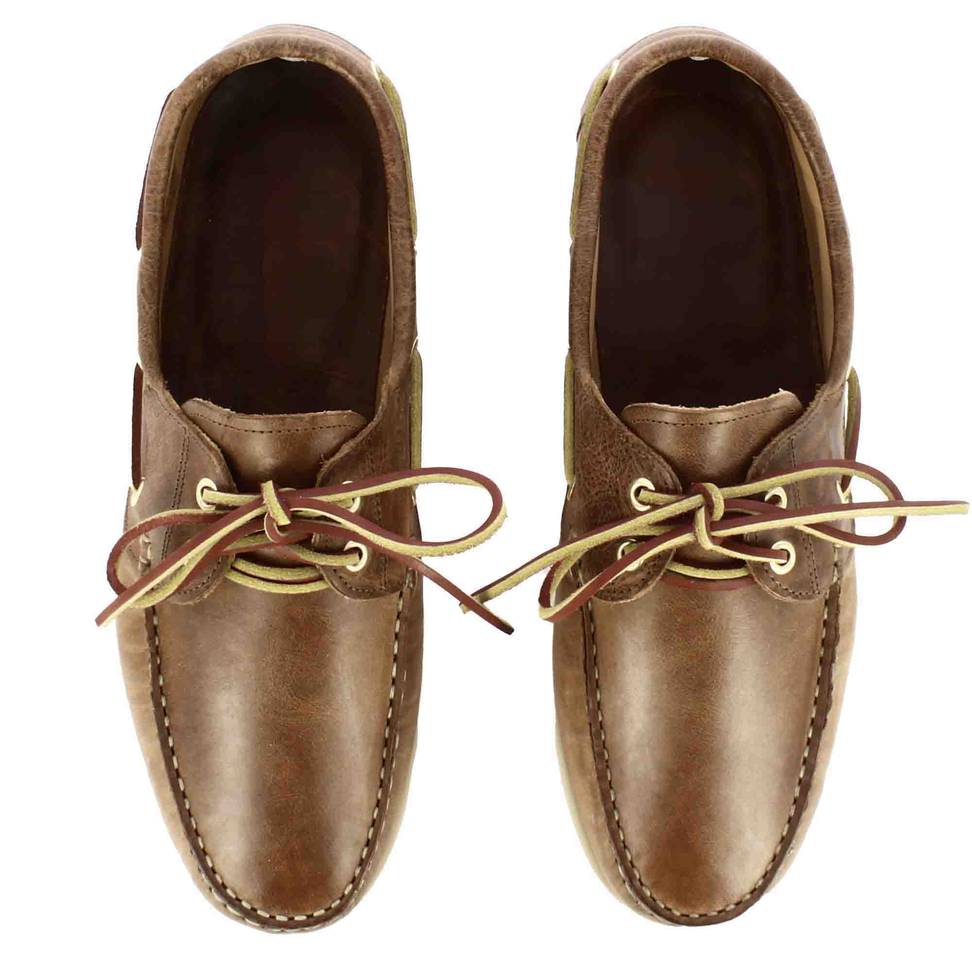 Men's boat moccasin in leather