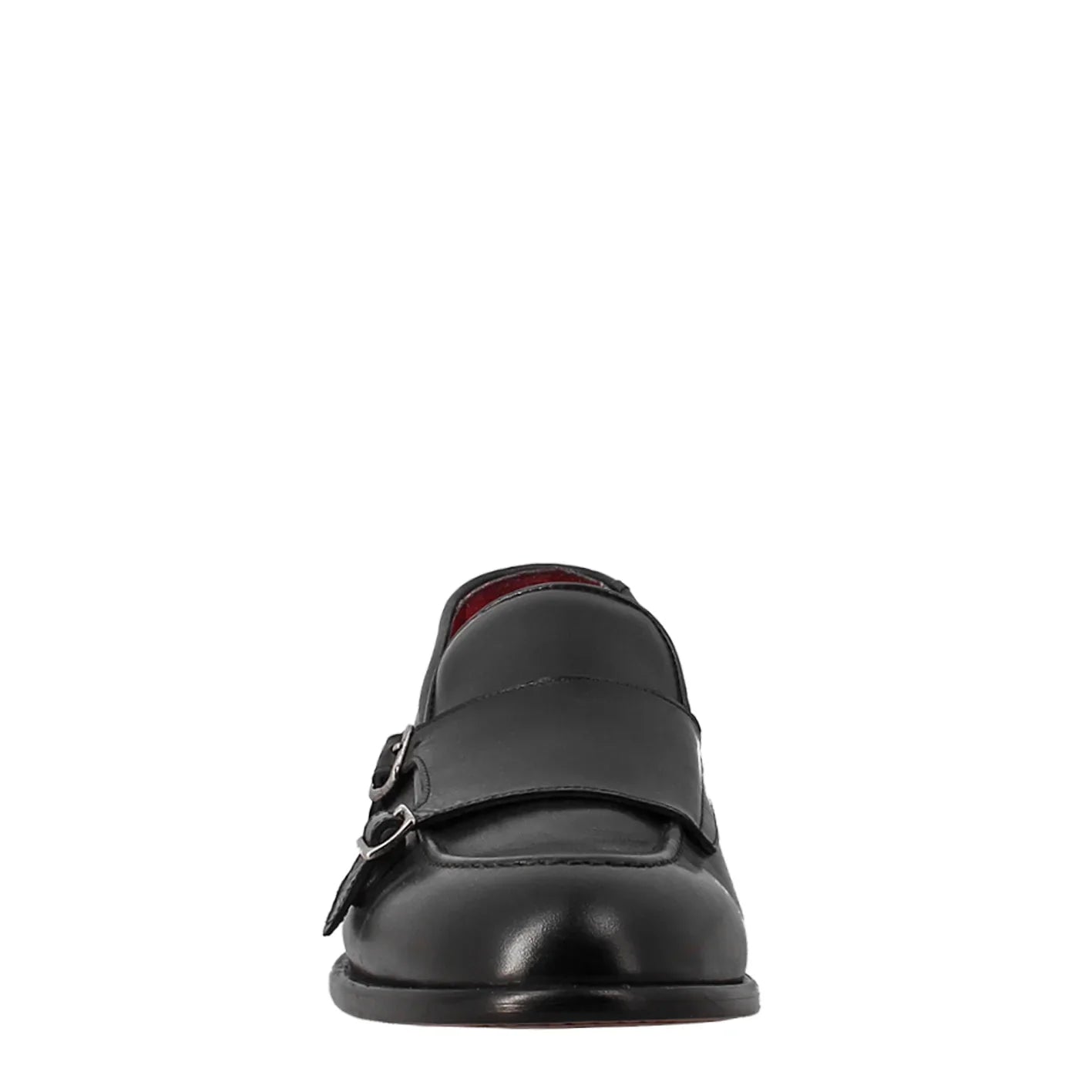 Men's Black Double Buckle Moccasin
