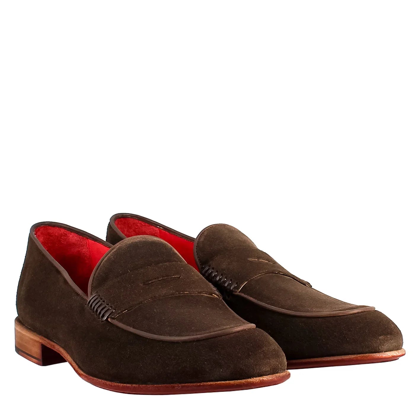 Brown Moccasin in Suede Leather