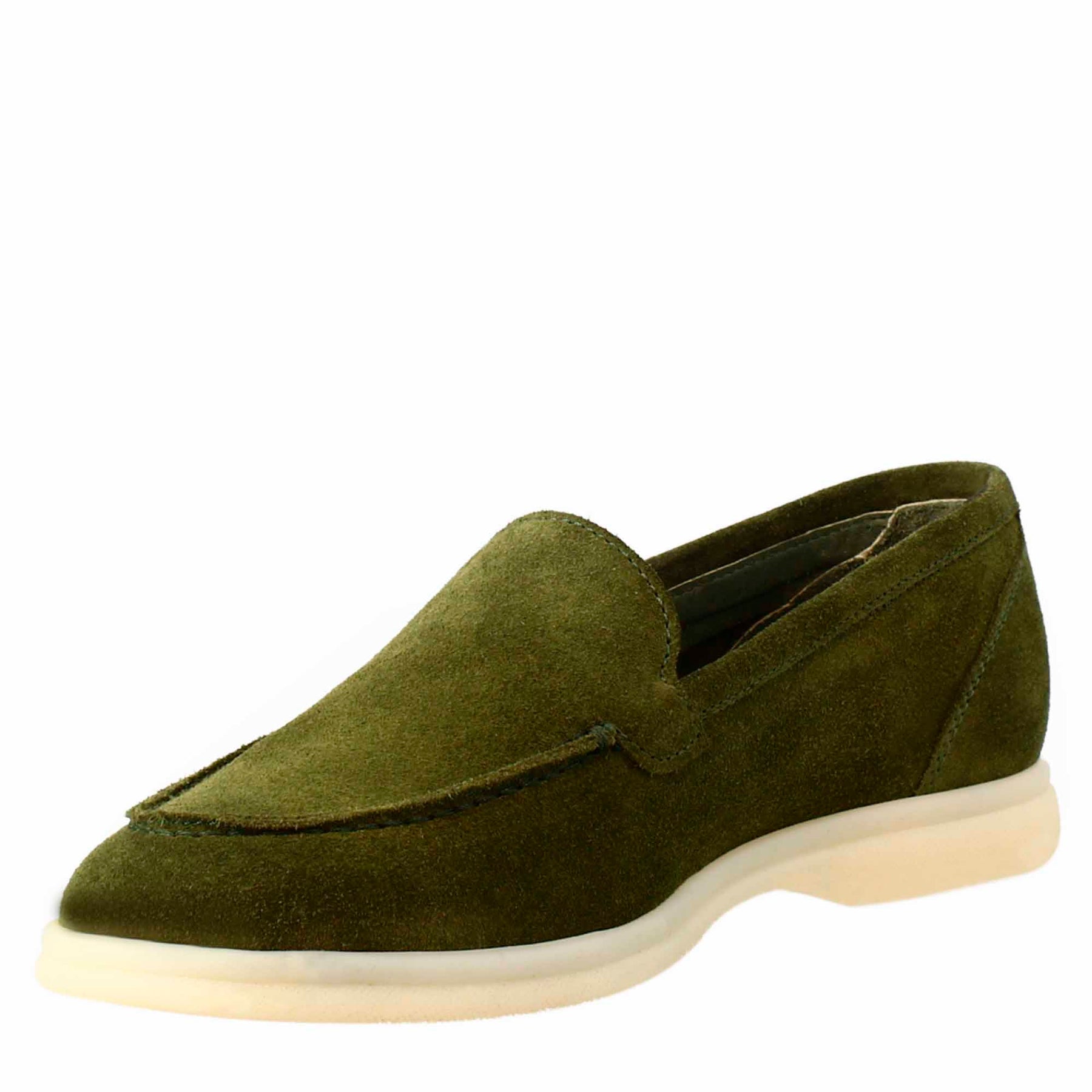 Flexible Green Suede Women's Moccasin