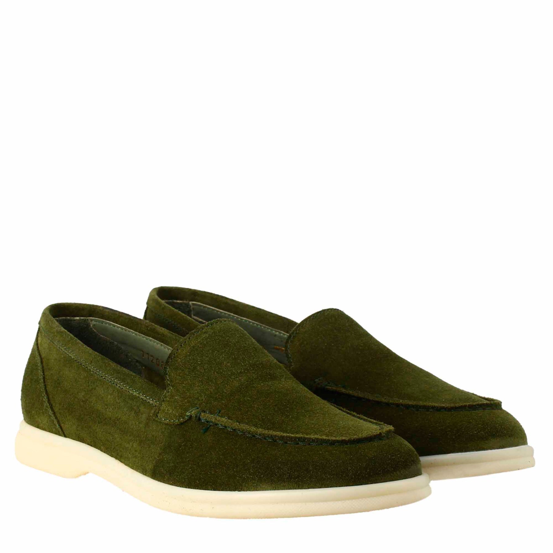 Flexible Green Suede Women's Moccasin