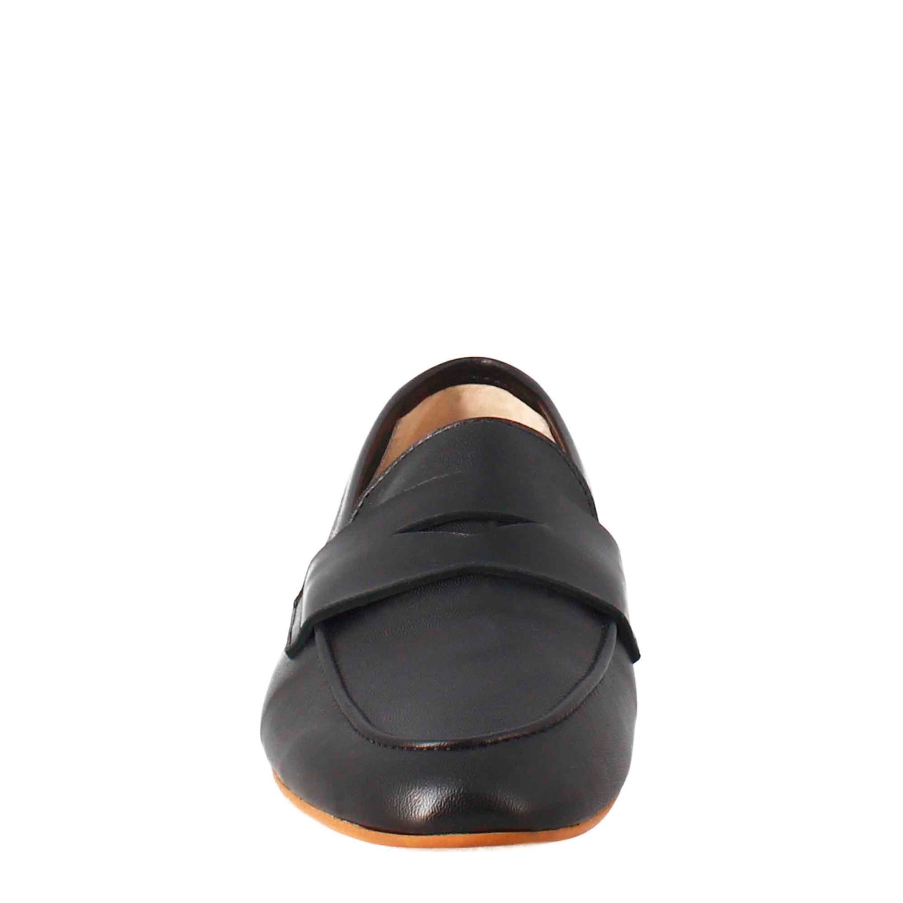Black Leather Flexible Moccasin