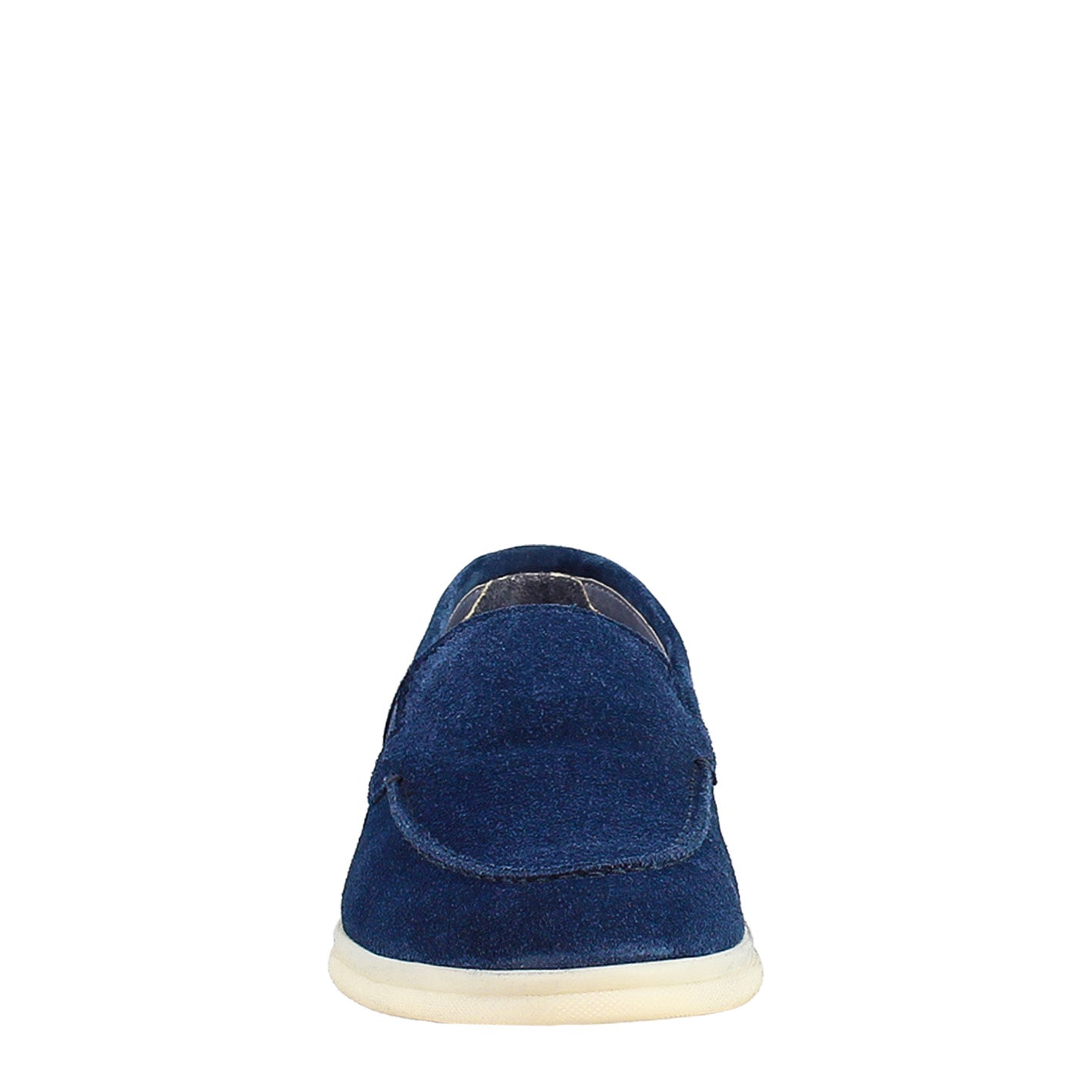 Women's Flexible Moccasin in Blue Suede Leather