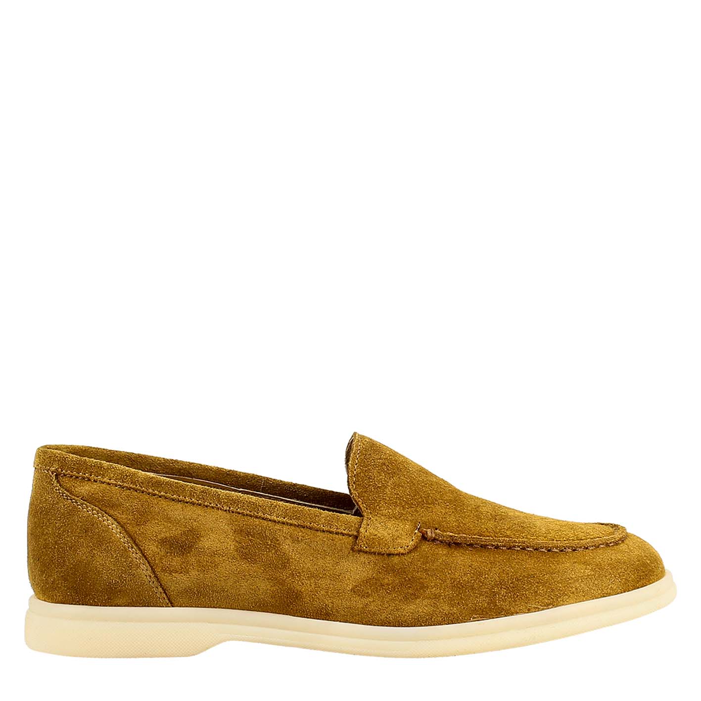 Brown Suede Flexible Women's Loafers