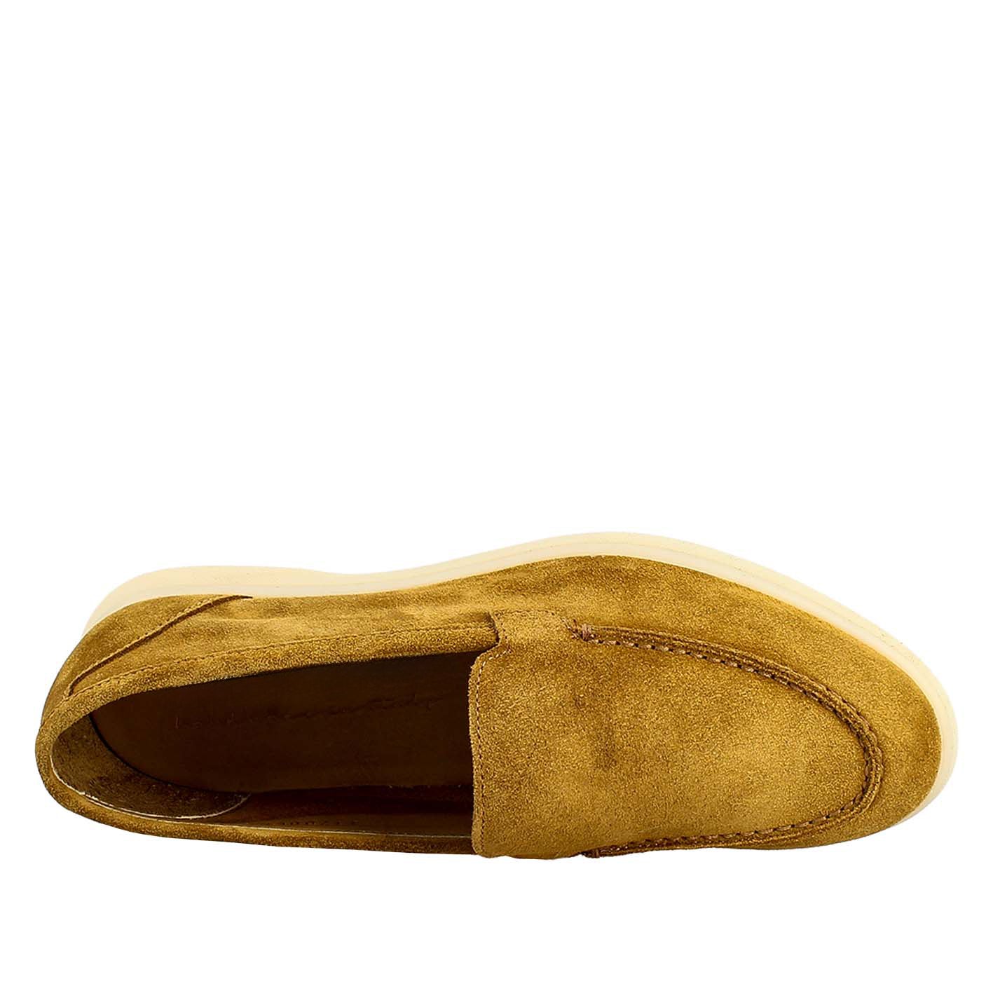 Brown Suede Flexible Women's Loafers