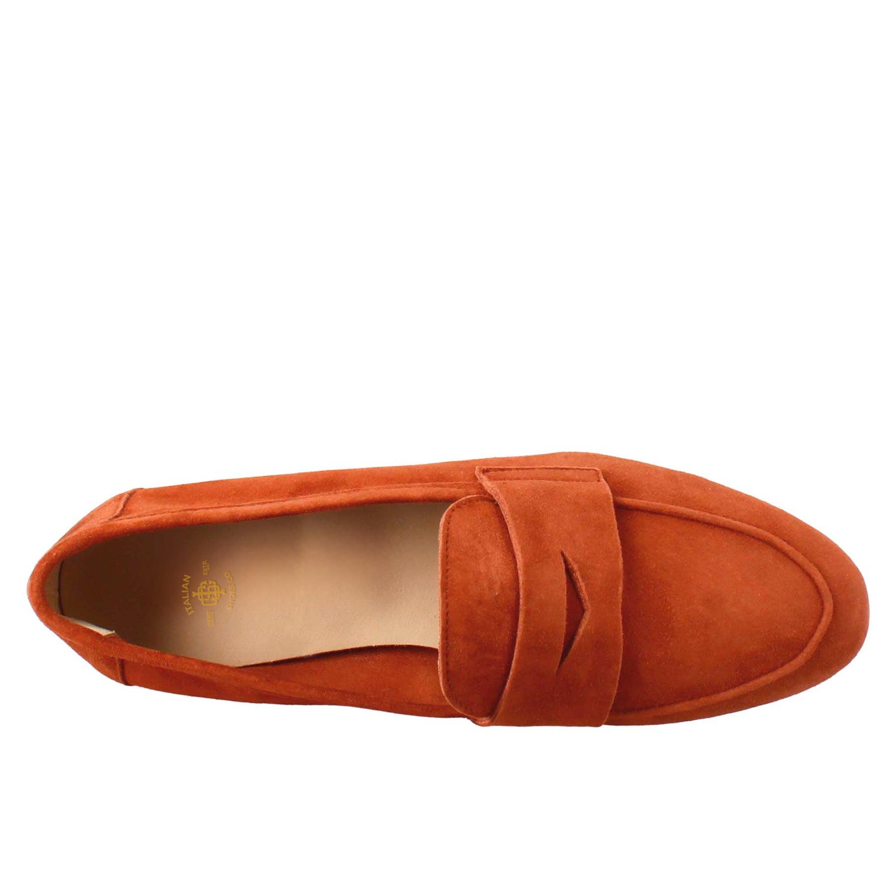 Orange Suede Women's Moccasin