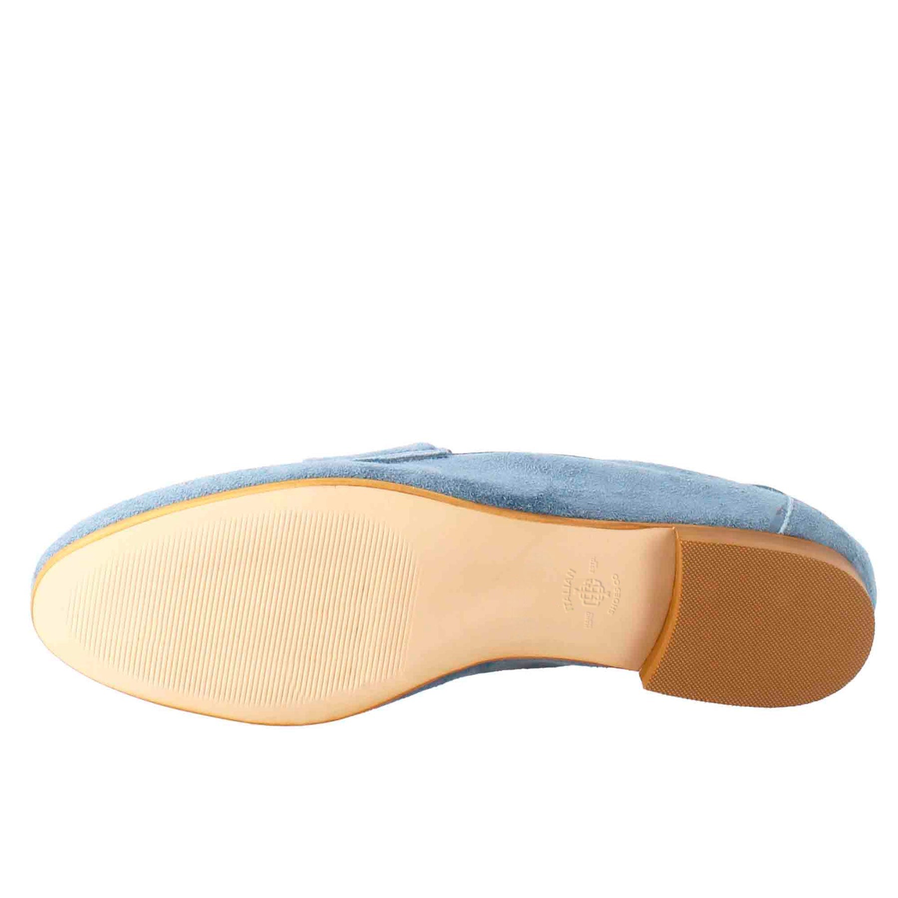 Light Blue Suede Women's Moccasin