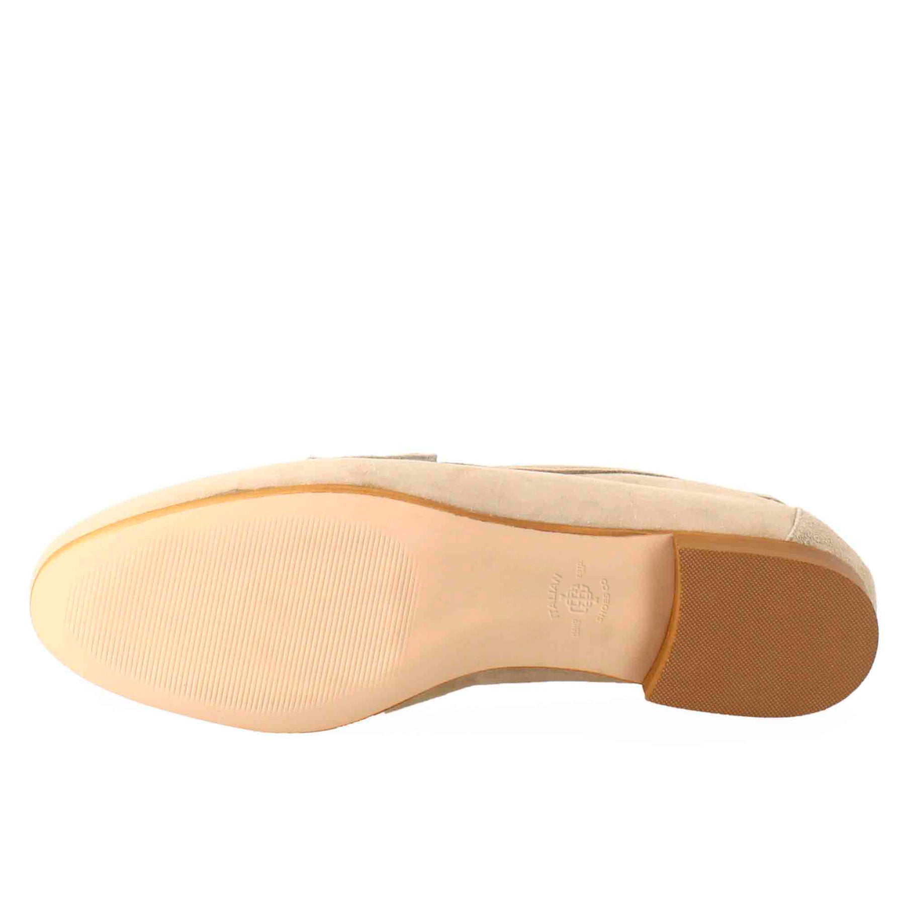 Taupe Suede Leather Women's Moccasin