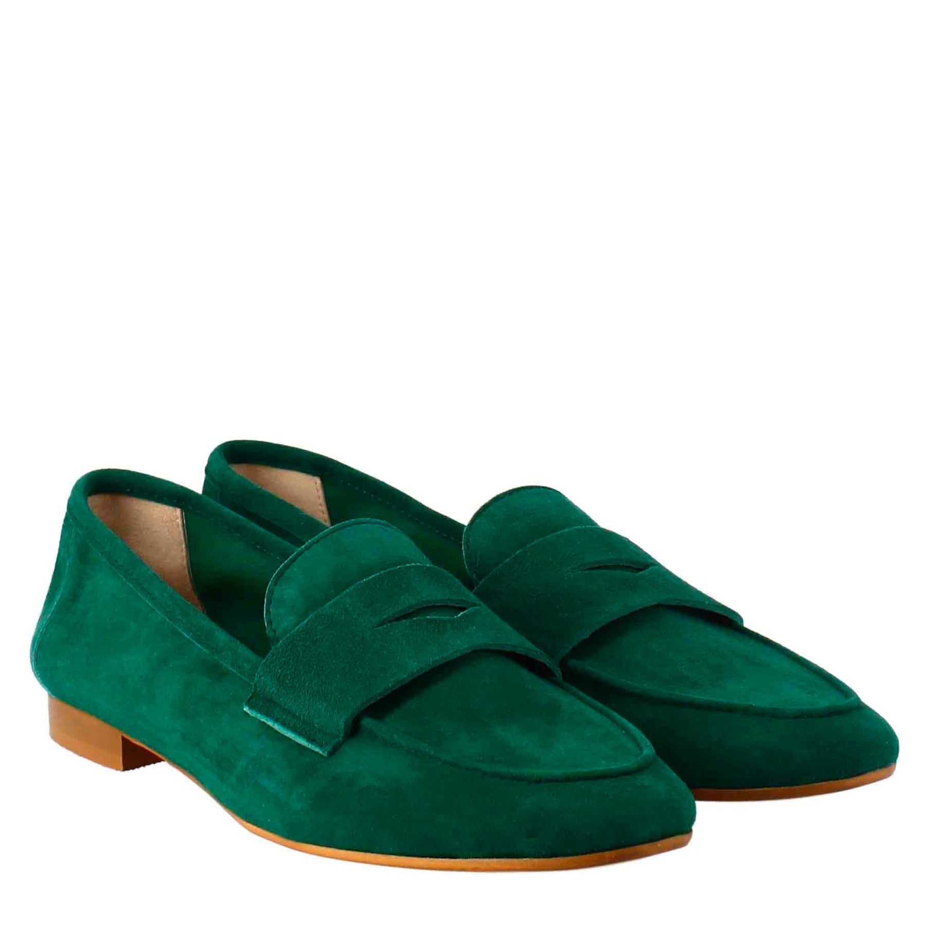 Green Suede Women's Moccasin