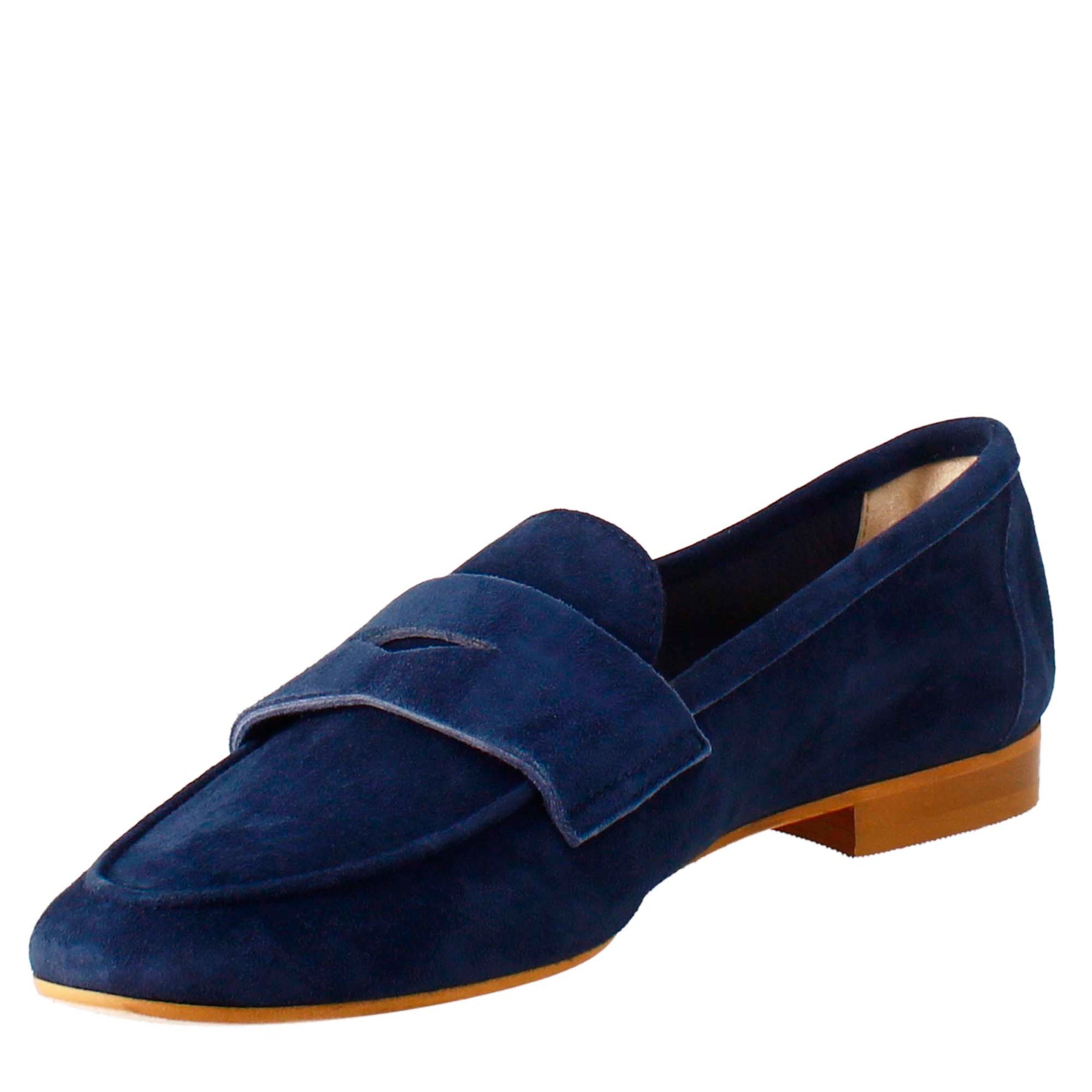Dark Blue Suede Women's Moccasin