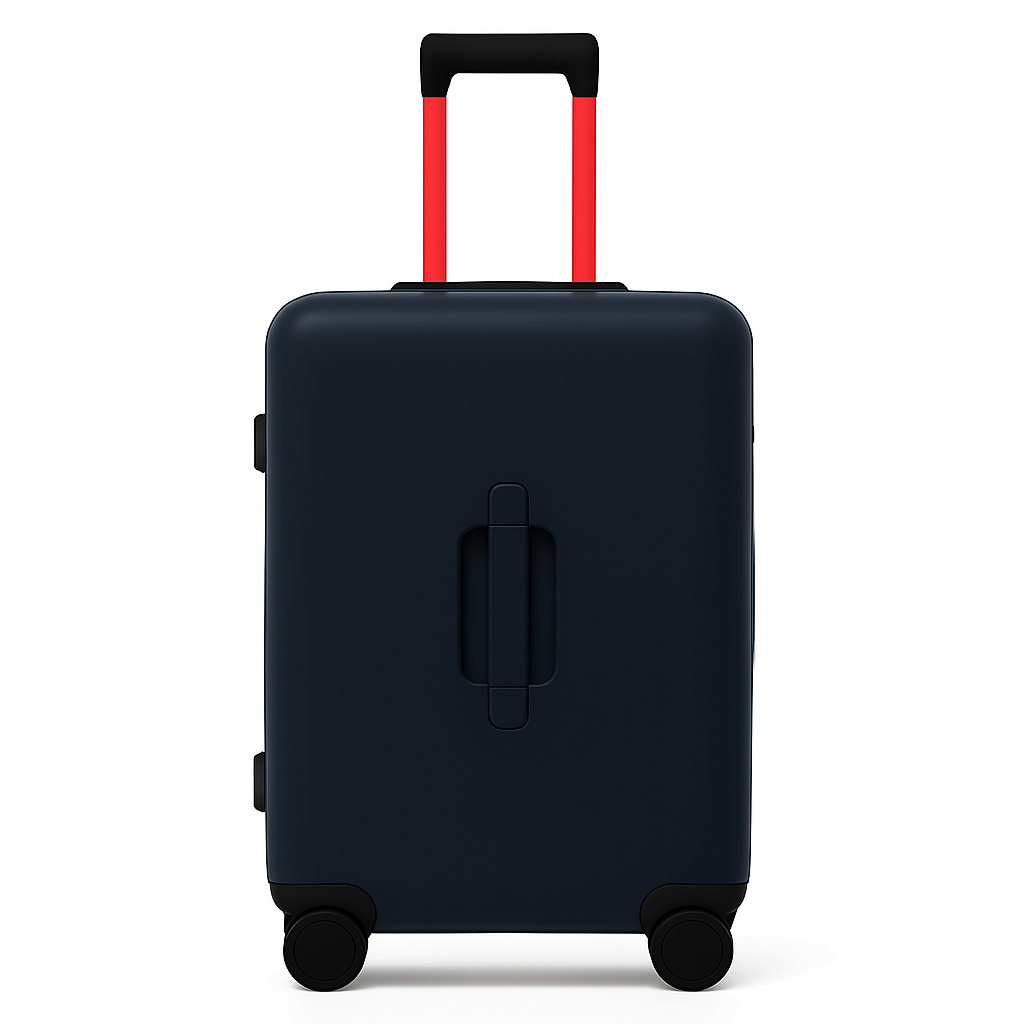 Luxury Wide Tan Trolley Luggage Bag