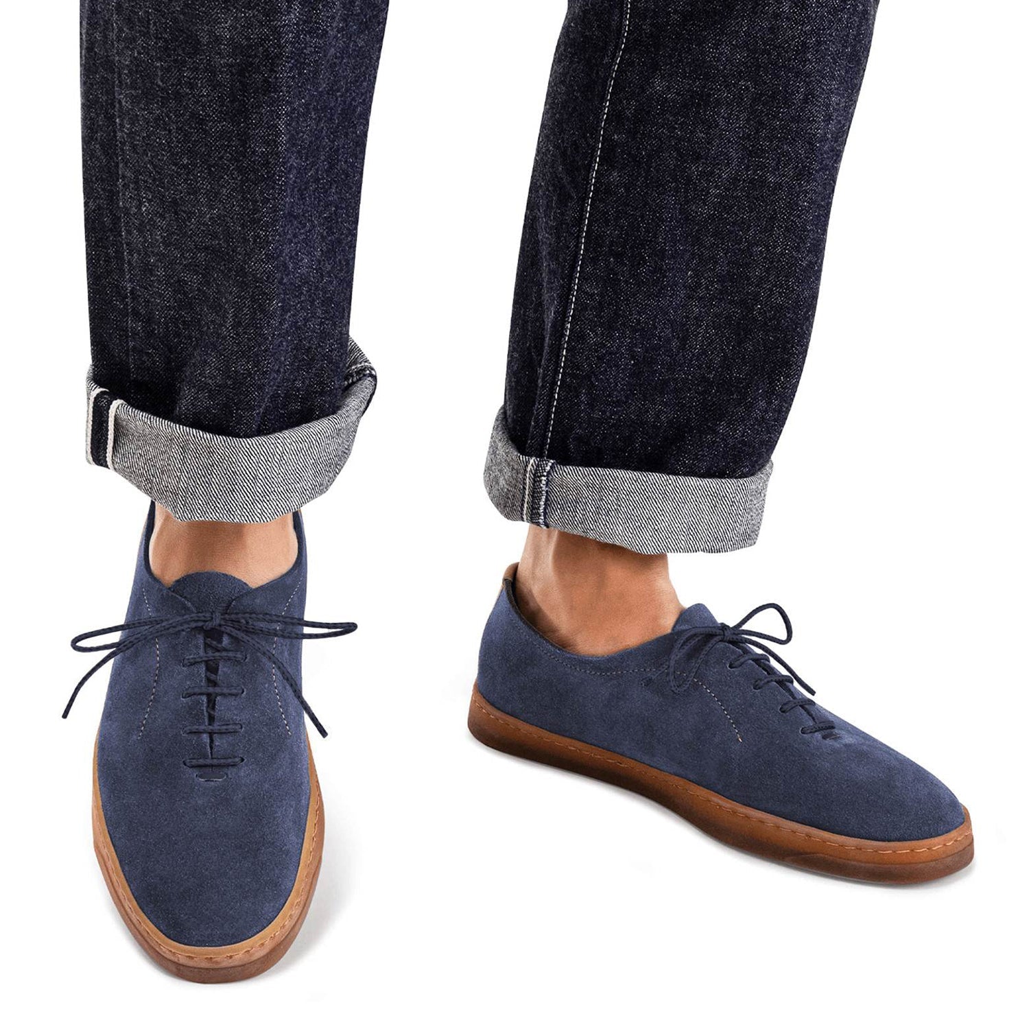 Pilat Suede Calf Leather Denim Sneakers