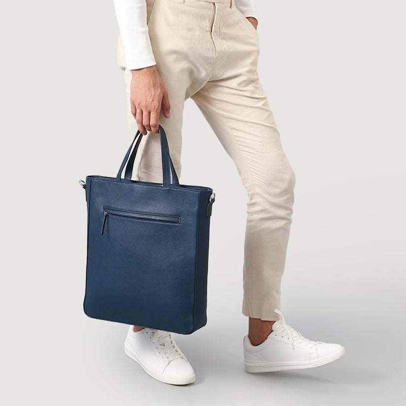 The Poet Leather Tote Black Bag