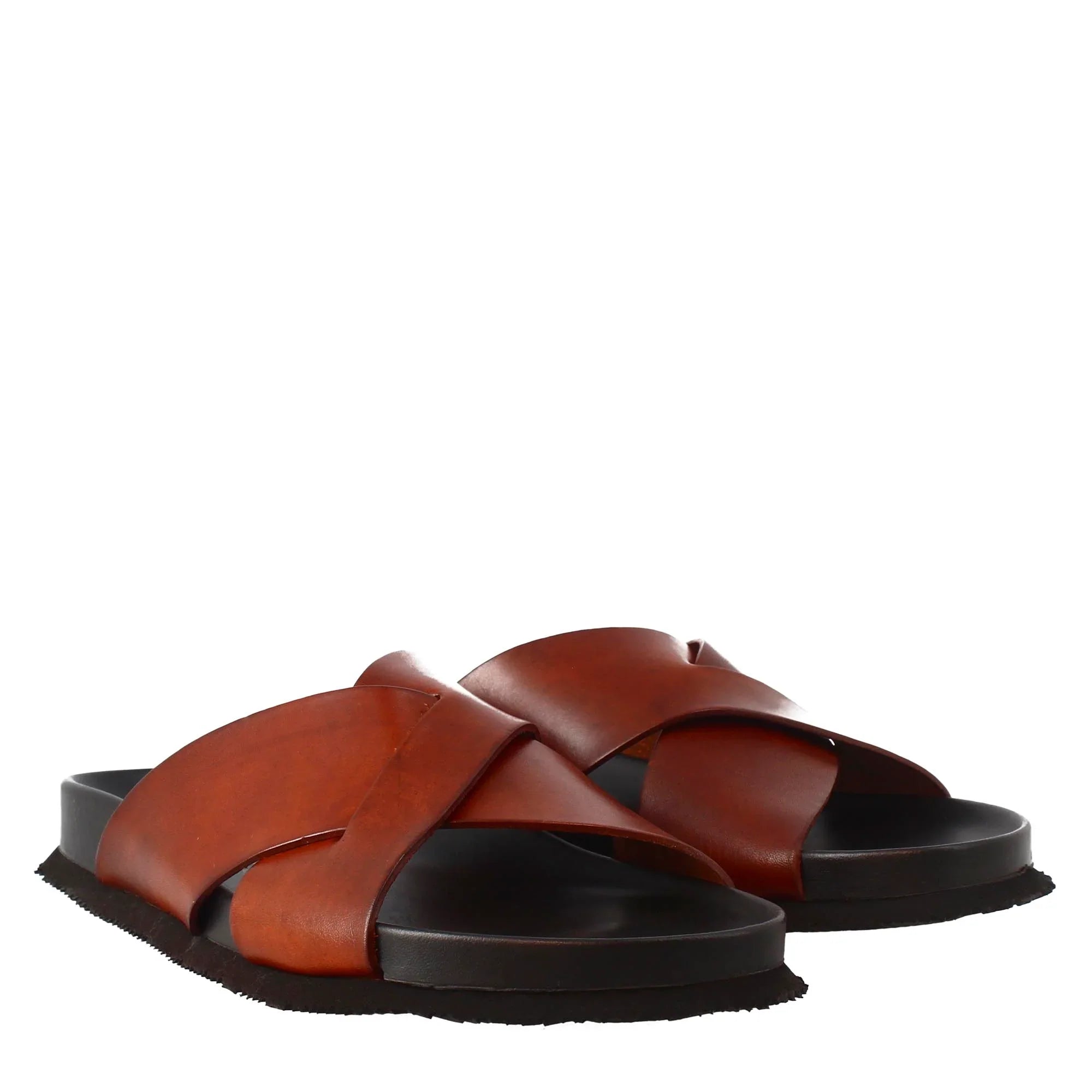 Brown Leather Slip on
