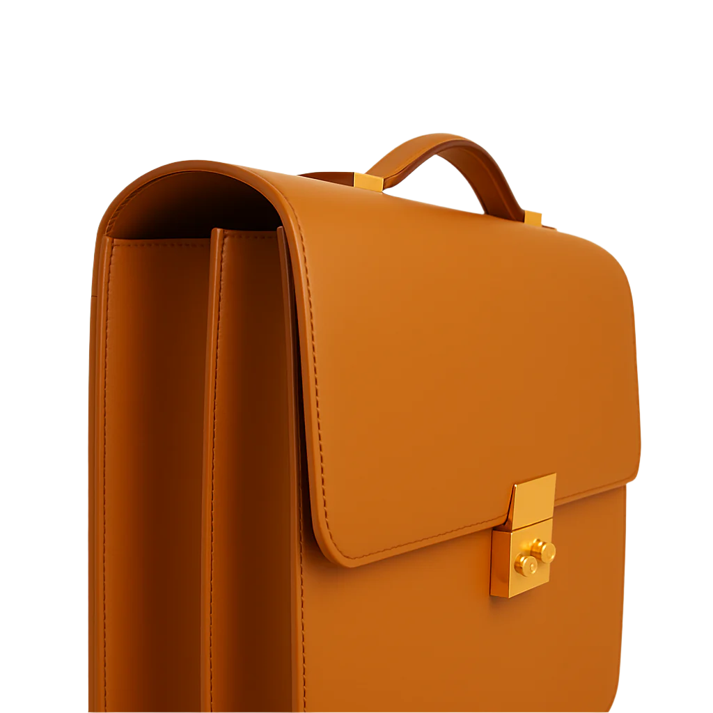 Men's Double Compartment Classy Tan Briefcase