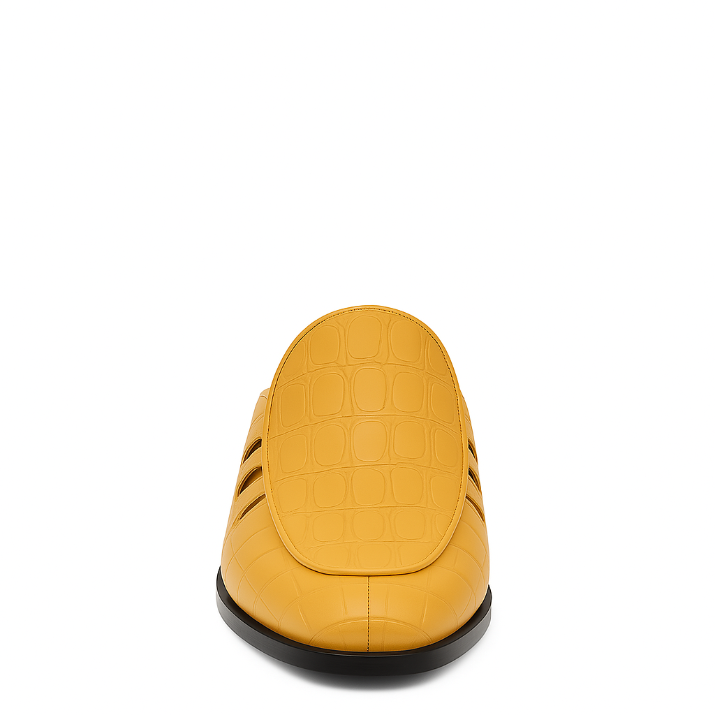Stylish Croco Leather Mule