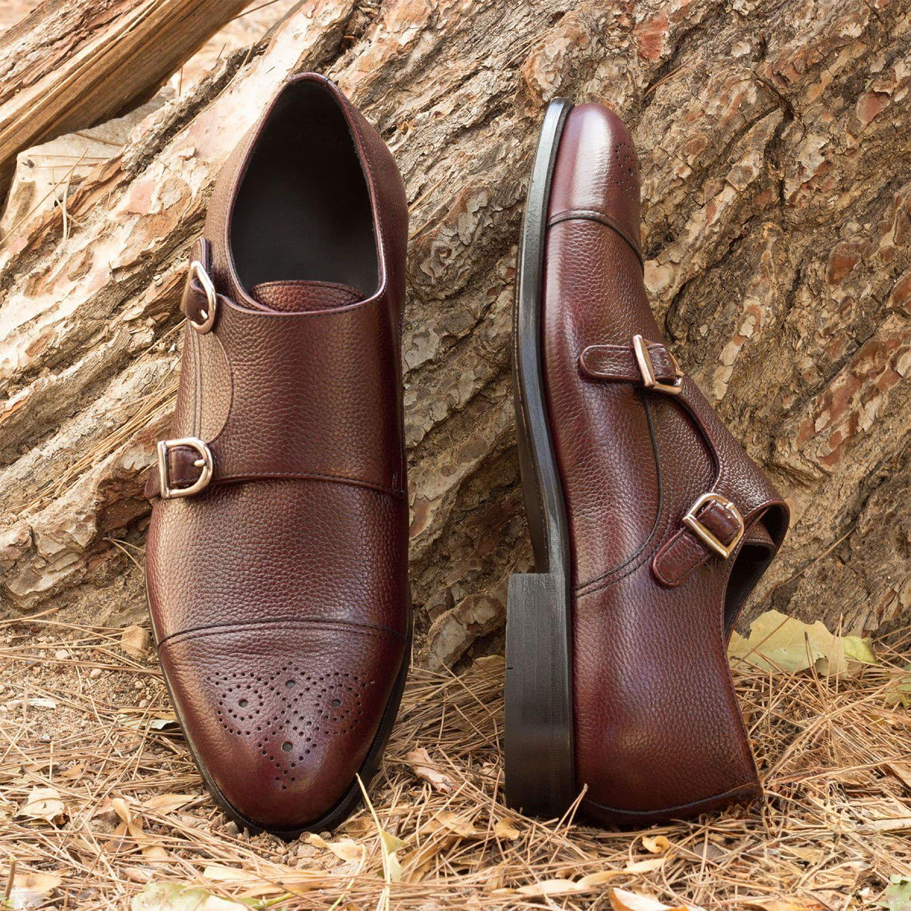 Regal Rendezvous Double Monk Shoe Burgundy