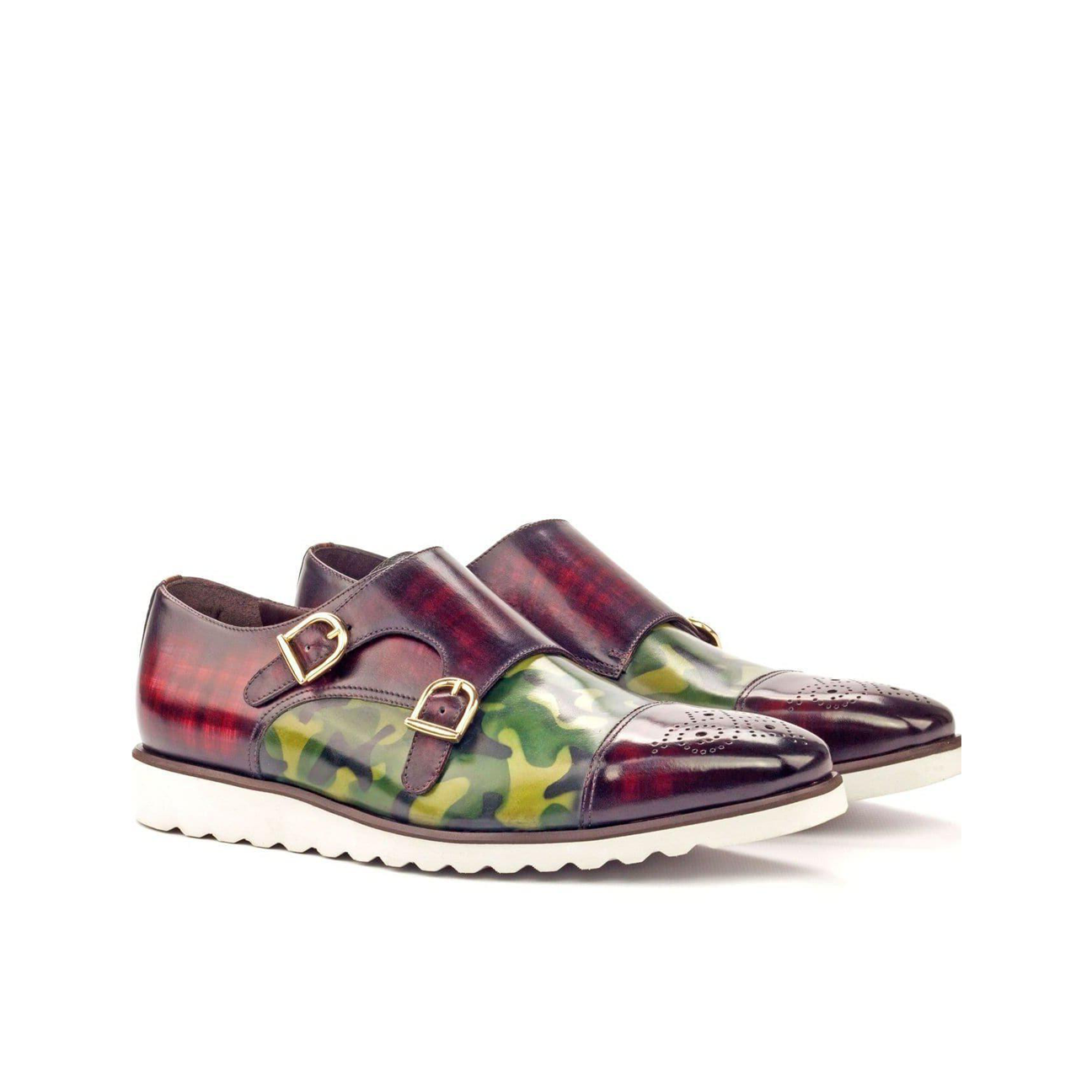 Velvet Venture Double Monk Shoe Burgundy