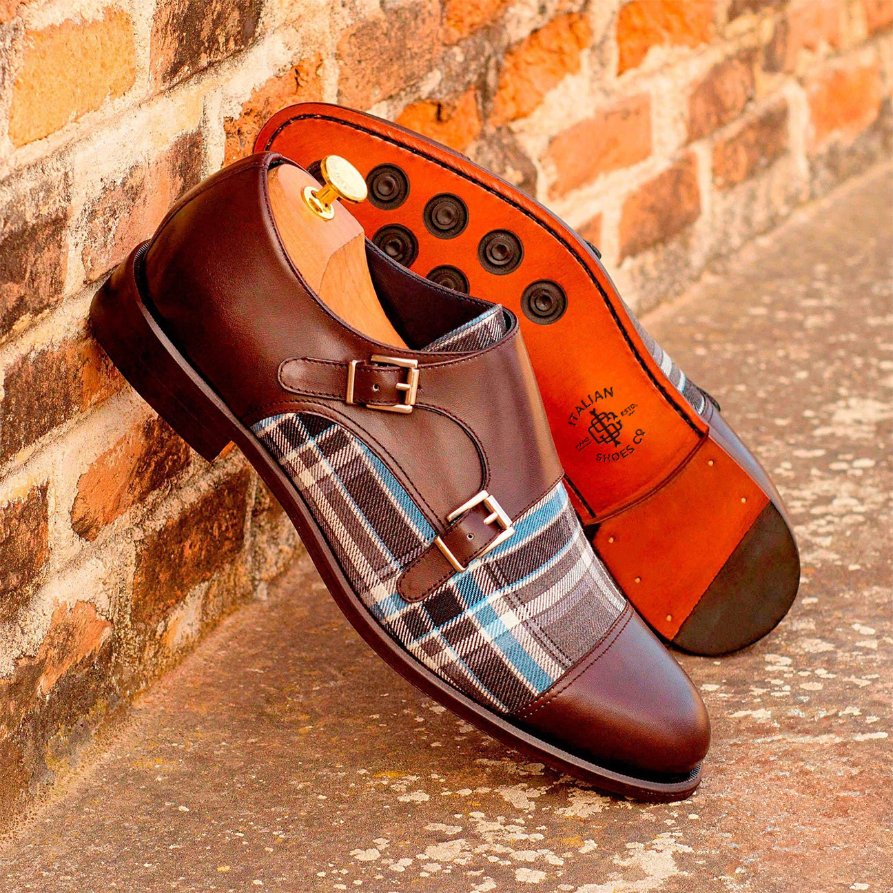 Stylish Synthesis Double Monk Shoe