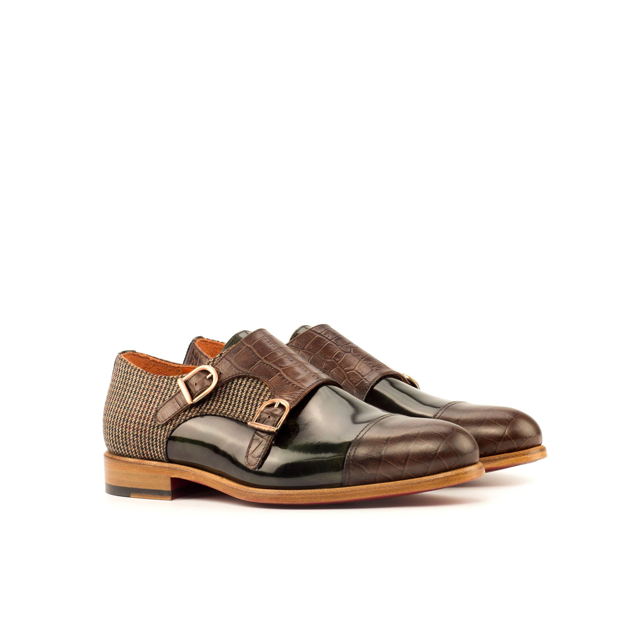 Suave Synthesis Double Monk Shoe
