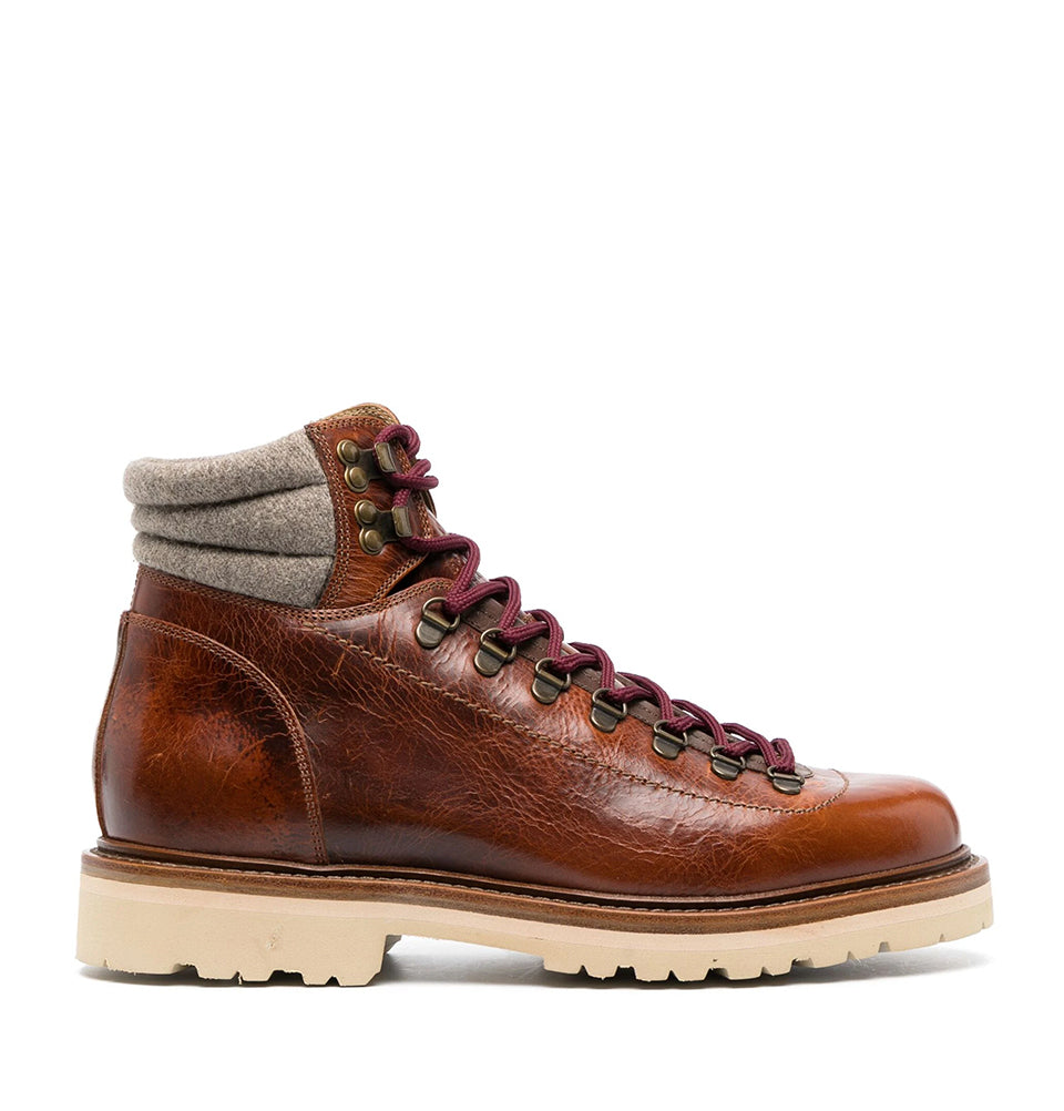 Padded Ankle Lace-Up boots