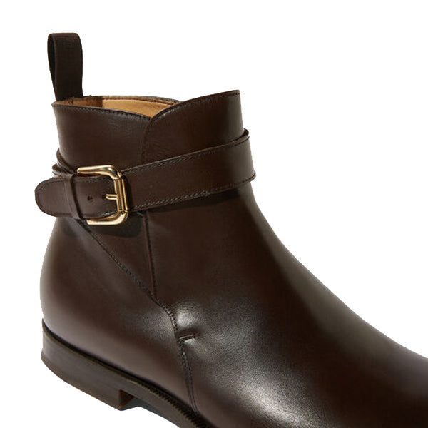 Classy Italian Leather Around Buckle Strap Boots