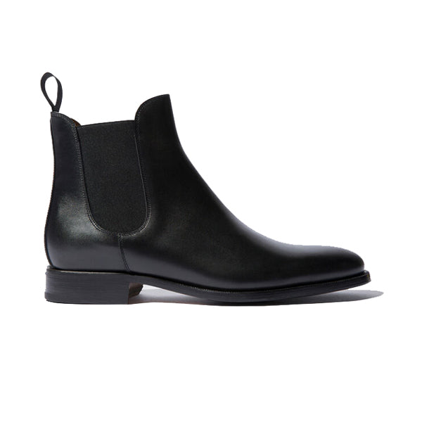 Classic Chelsea Round Toe Matt Black Boots 640