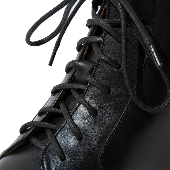 Derby Classy Leather High Ankle Boots