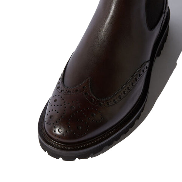 Wingtip High Ankle Boots
