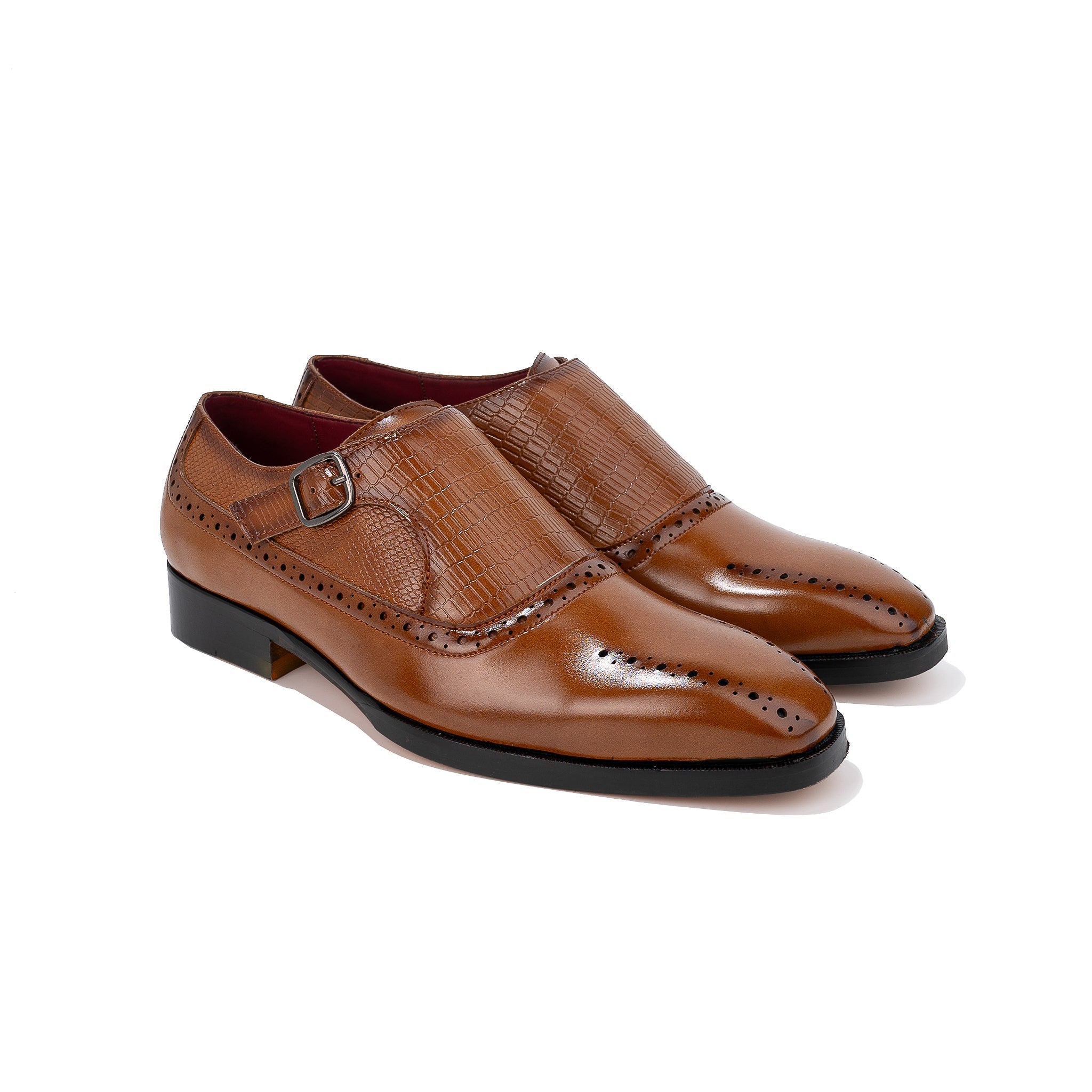 Single Monkstraps Genuine Leather Men's Shoes