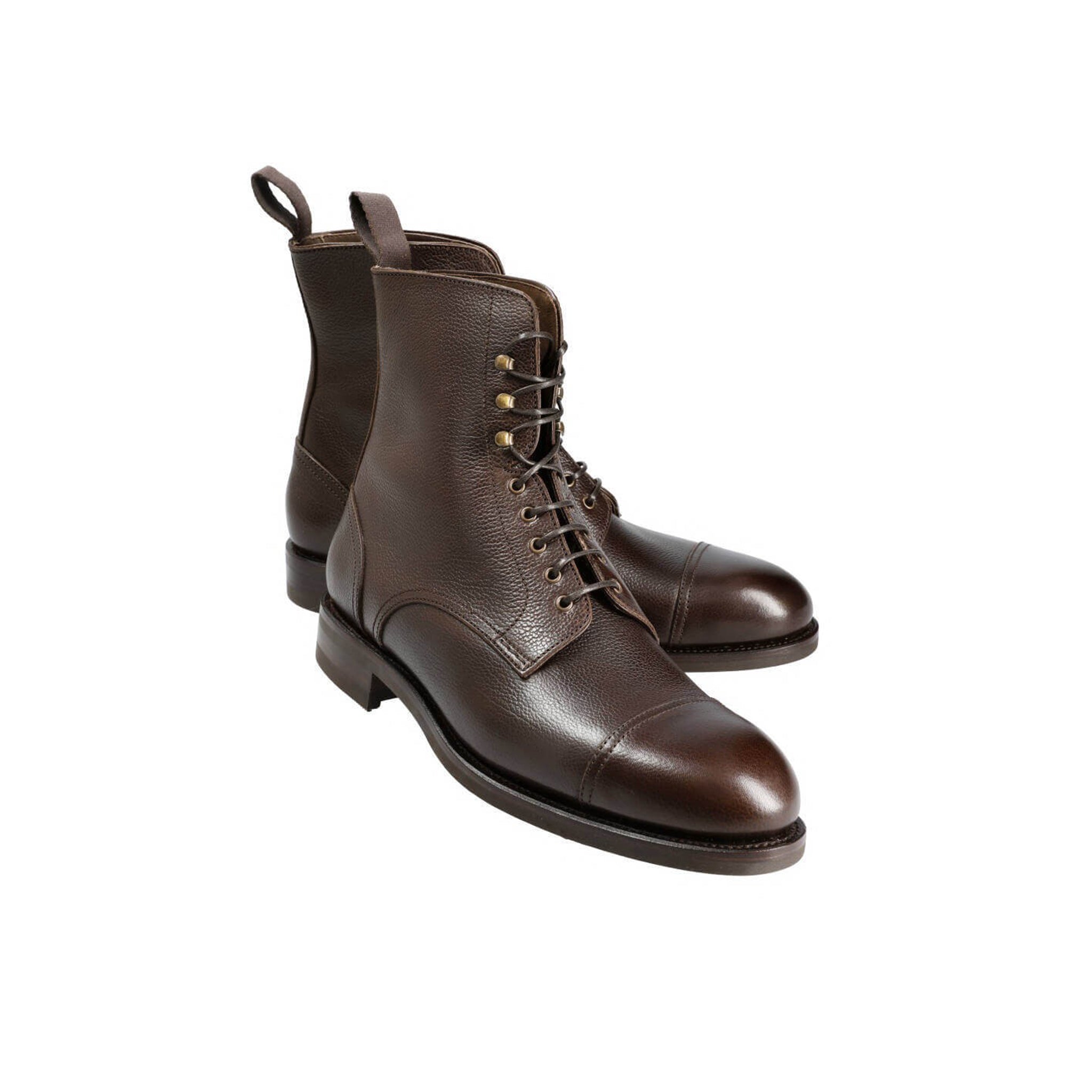 Taupe Lace up Men s Leather Boots