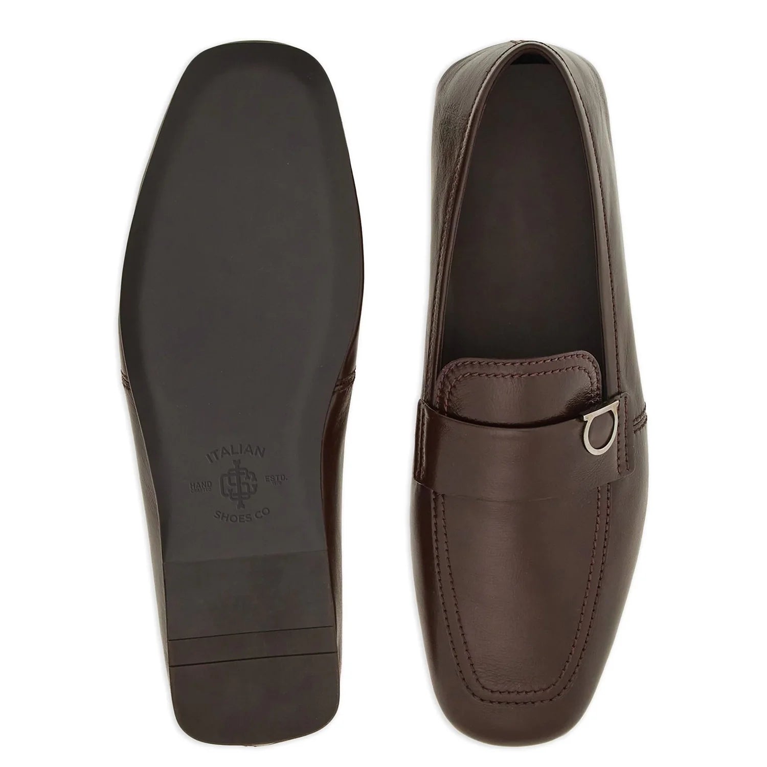 Plaque Leather Loafers