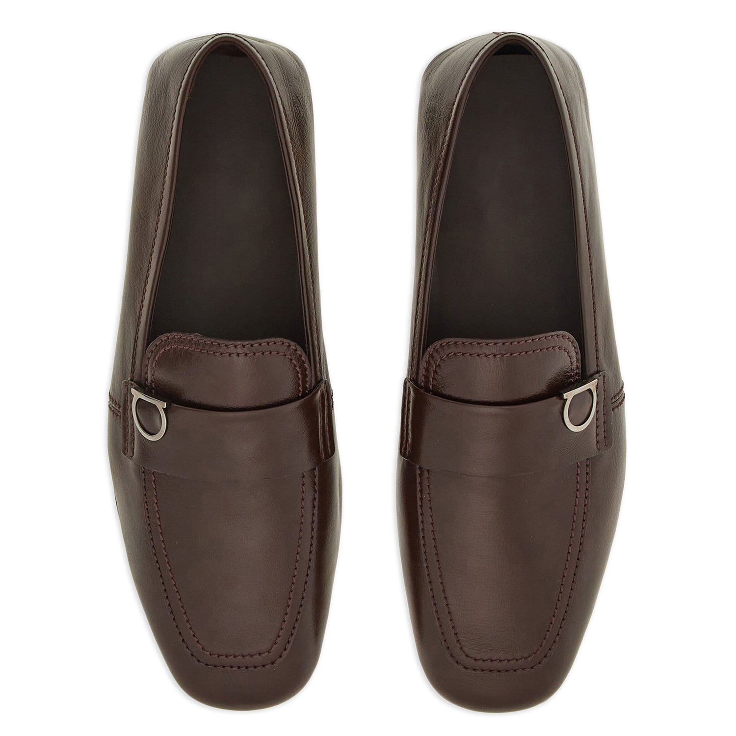 Plaque Leather Loafers